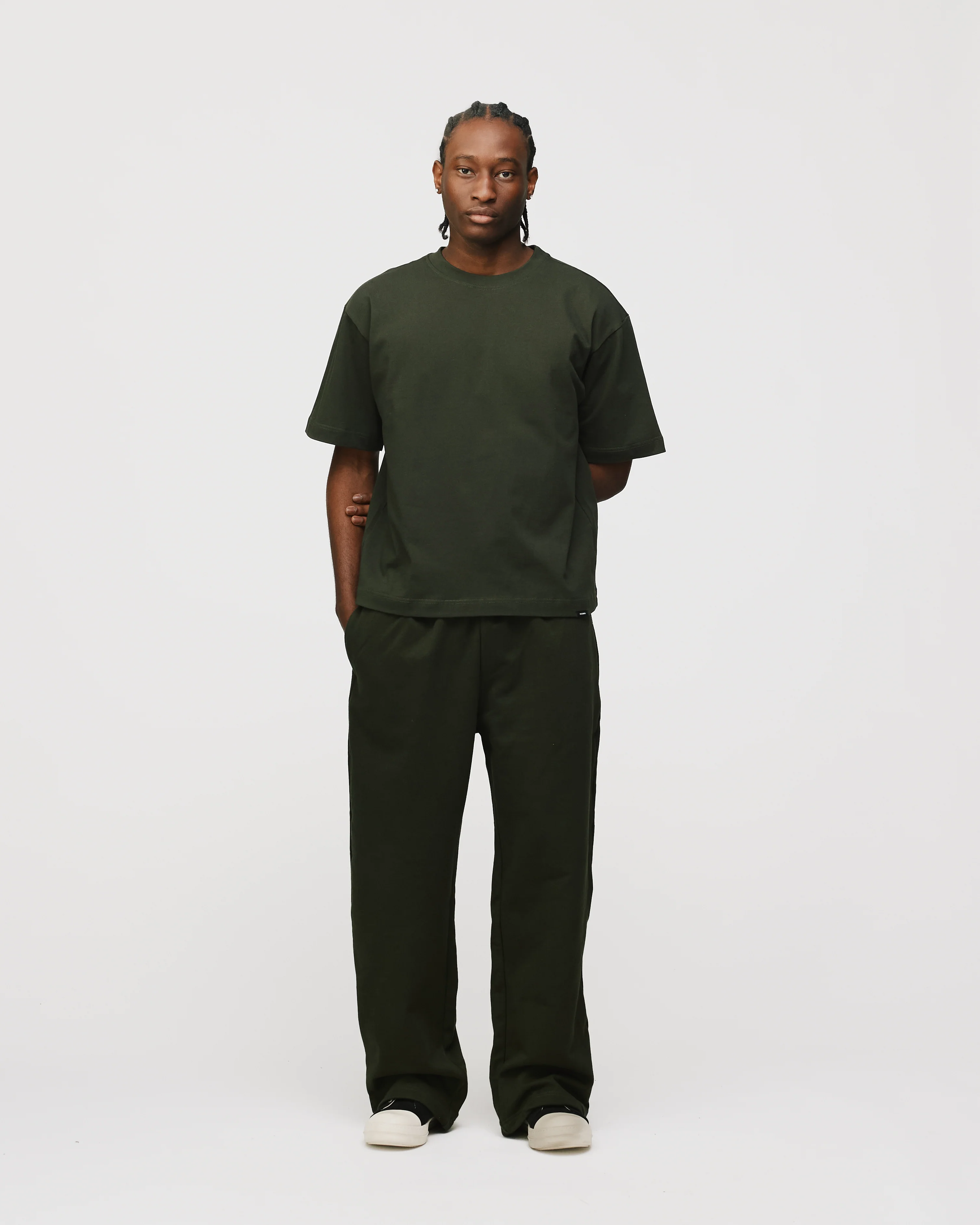 Cropped T-Shirt - Olive - Image 4
