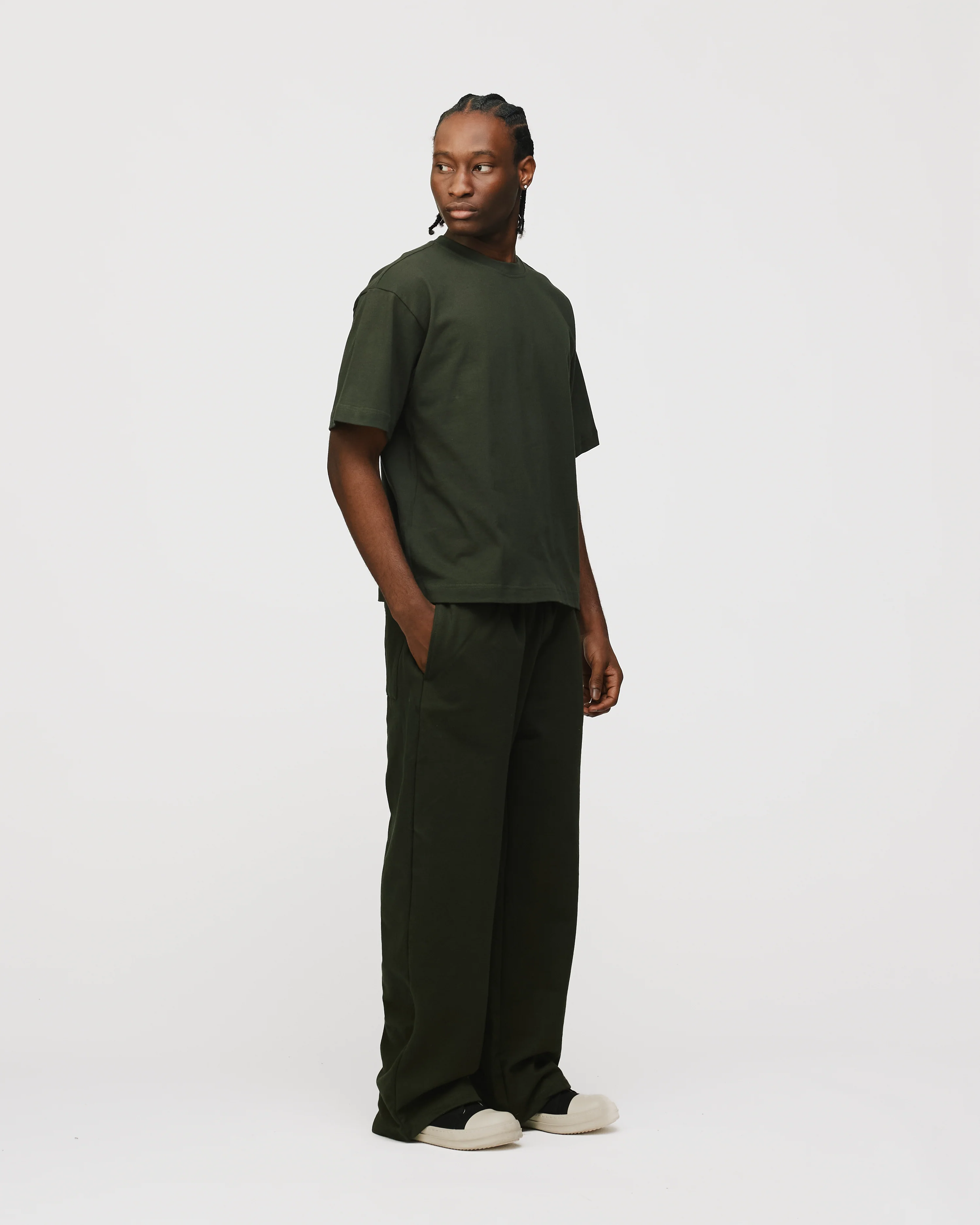 Cropped T-Shirt - Olive - Image 5