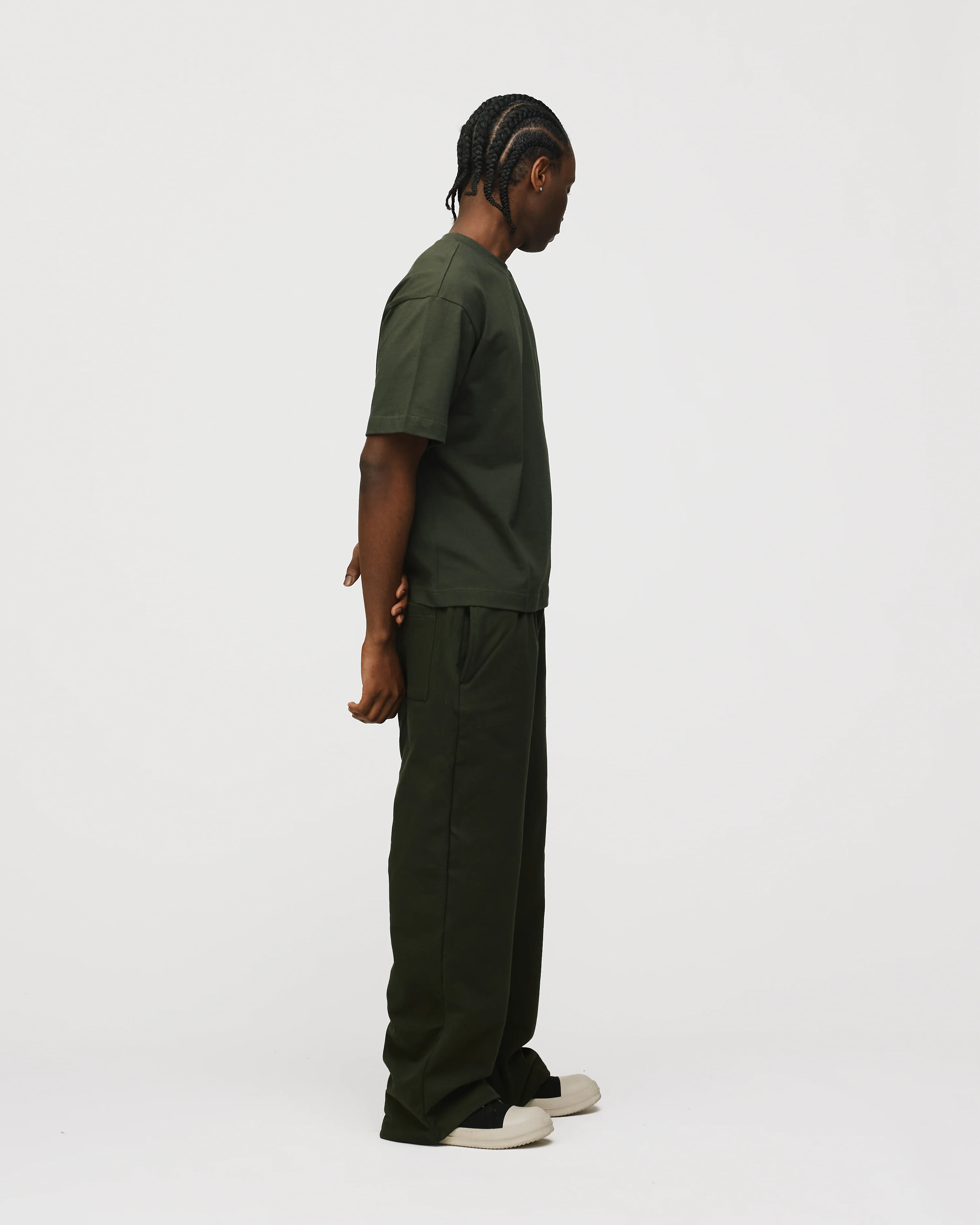 Cropped T-Shirt - Olive - Image 6