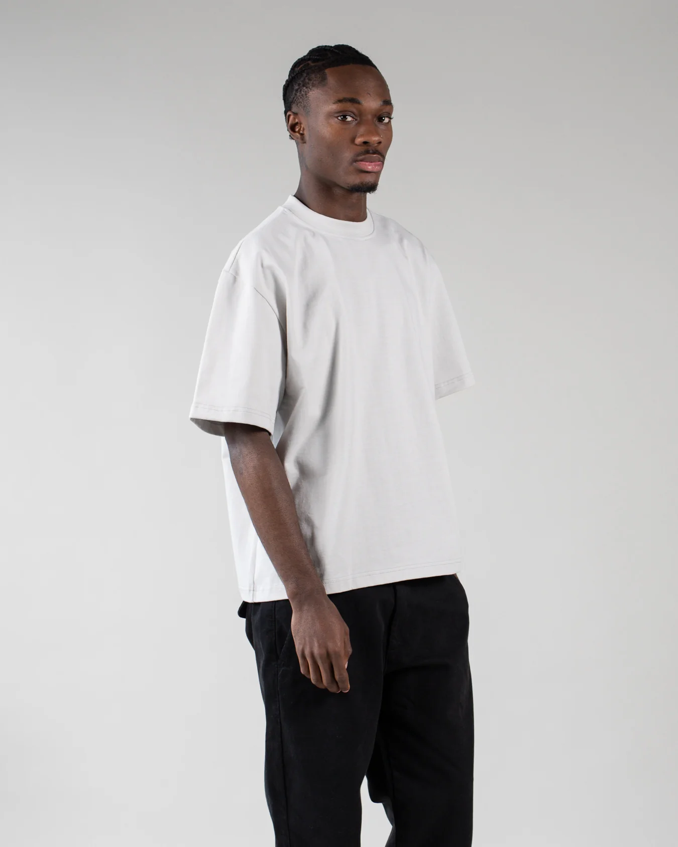 Cropped T-Shirt - Stone - Image 3