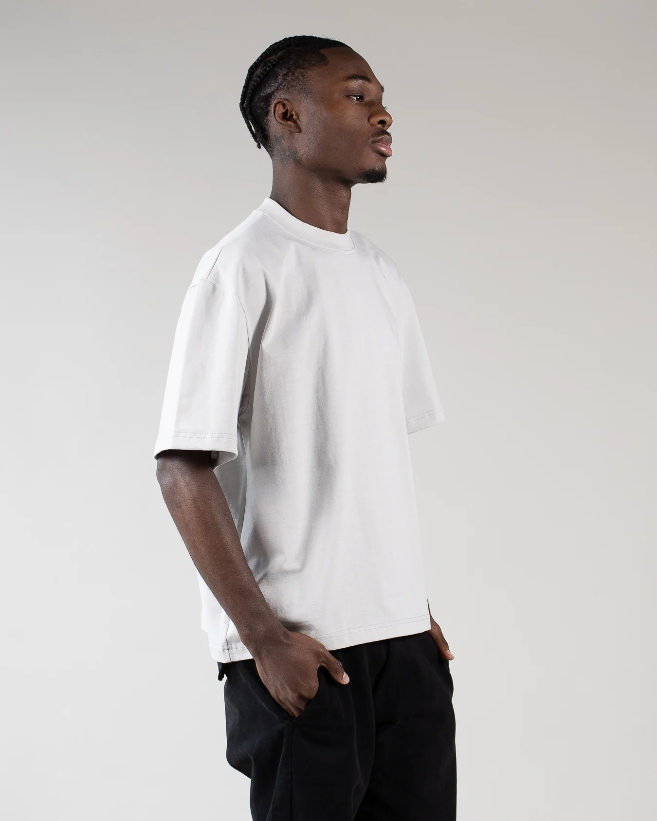 Cropped T-Shirt - Stone - Image 4