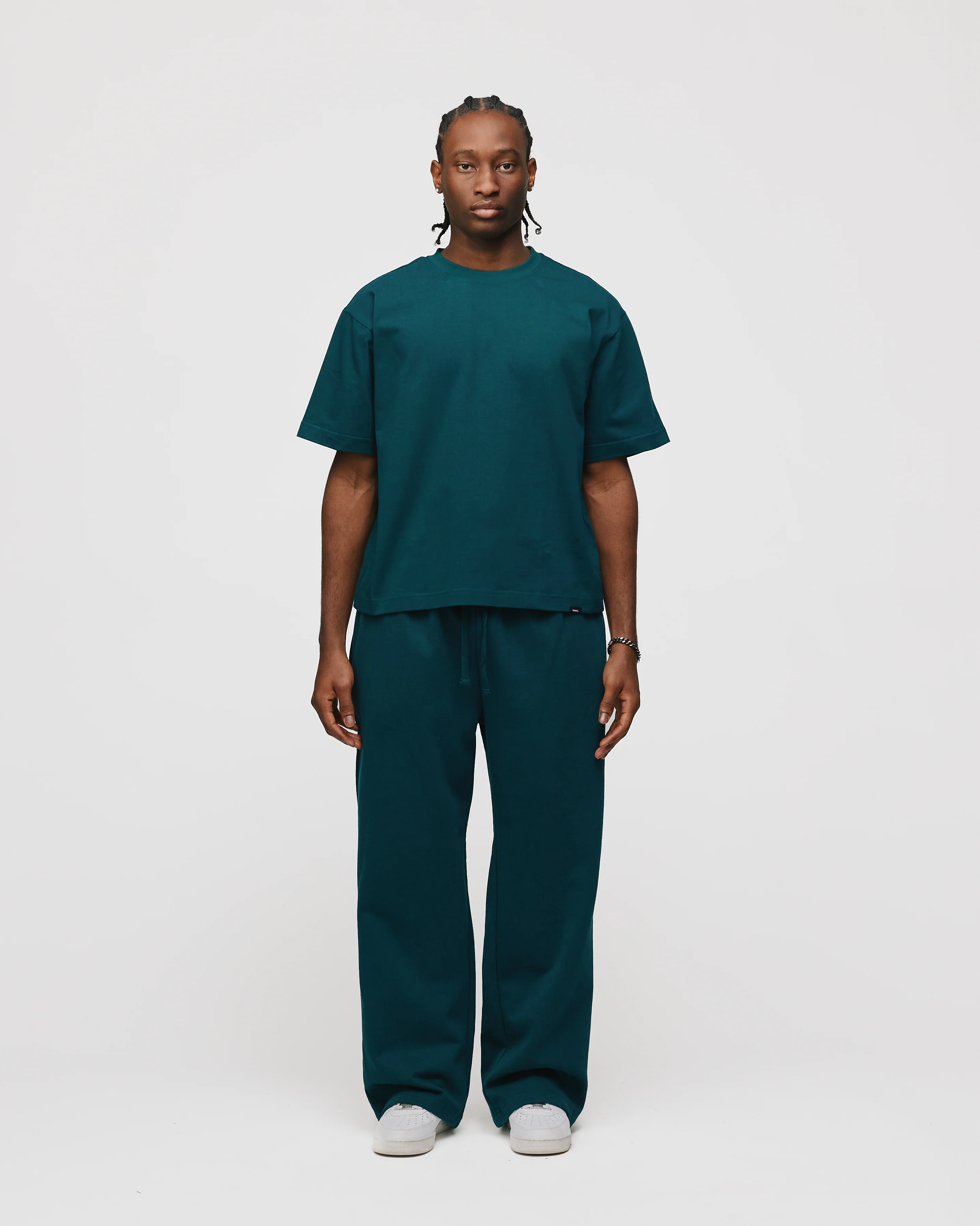 Cropped T-Shirt - Teal - Image 2
