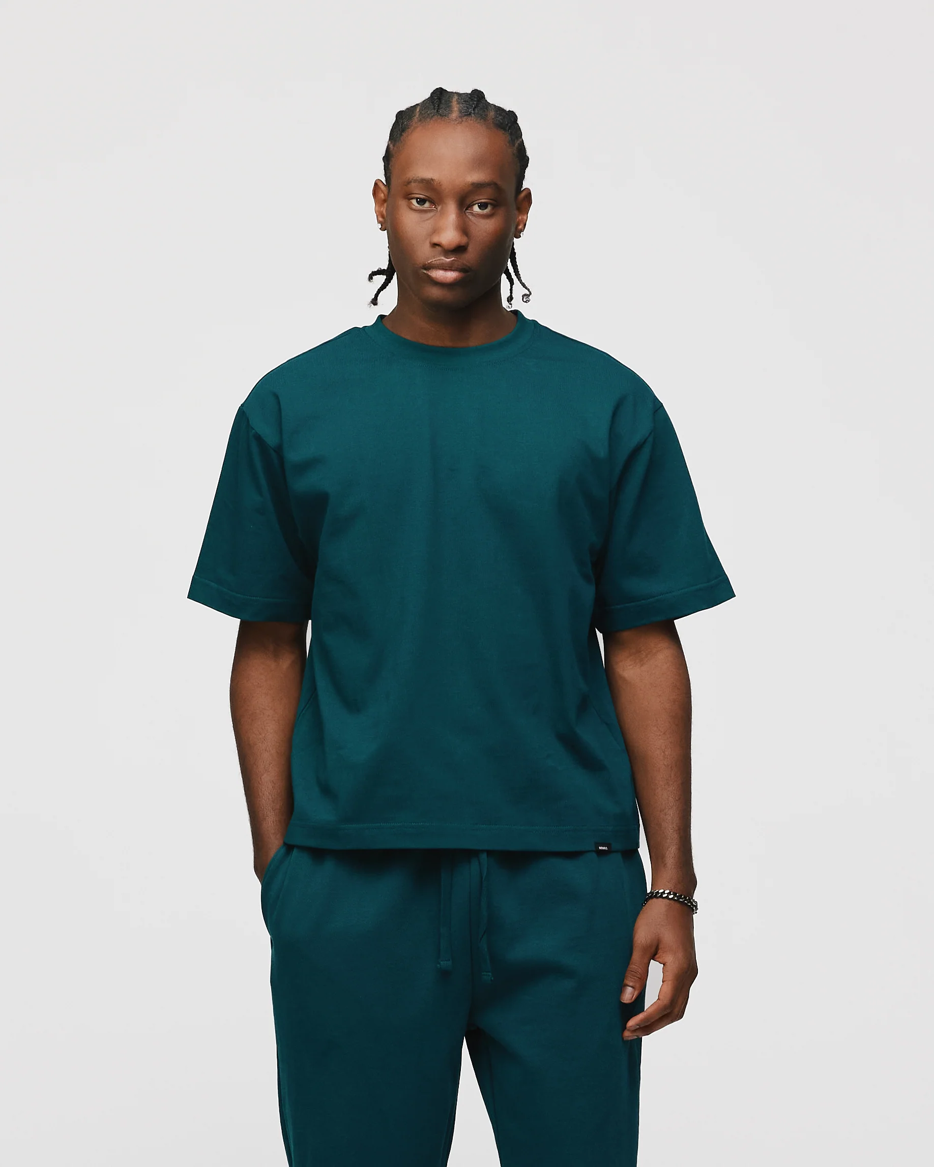 Cropped T-Shirt - Teal - Image 3