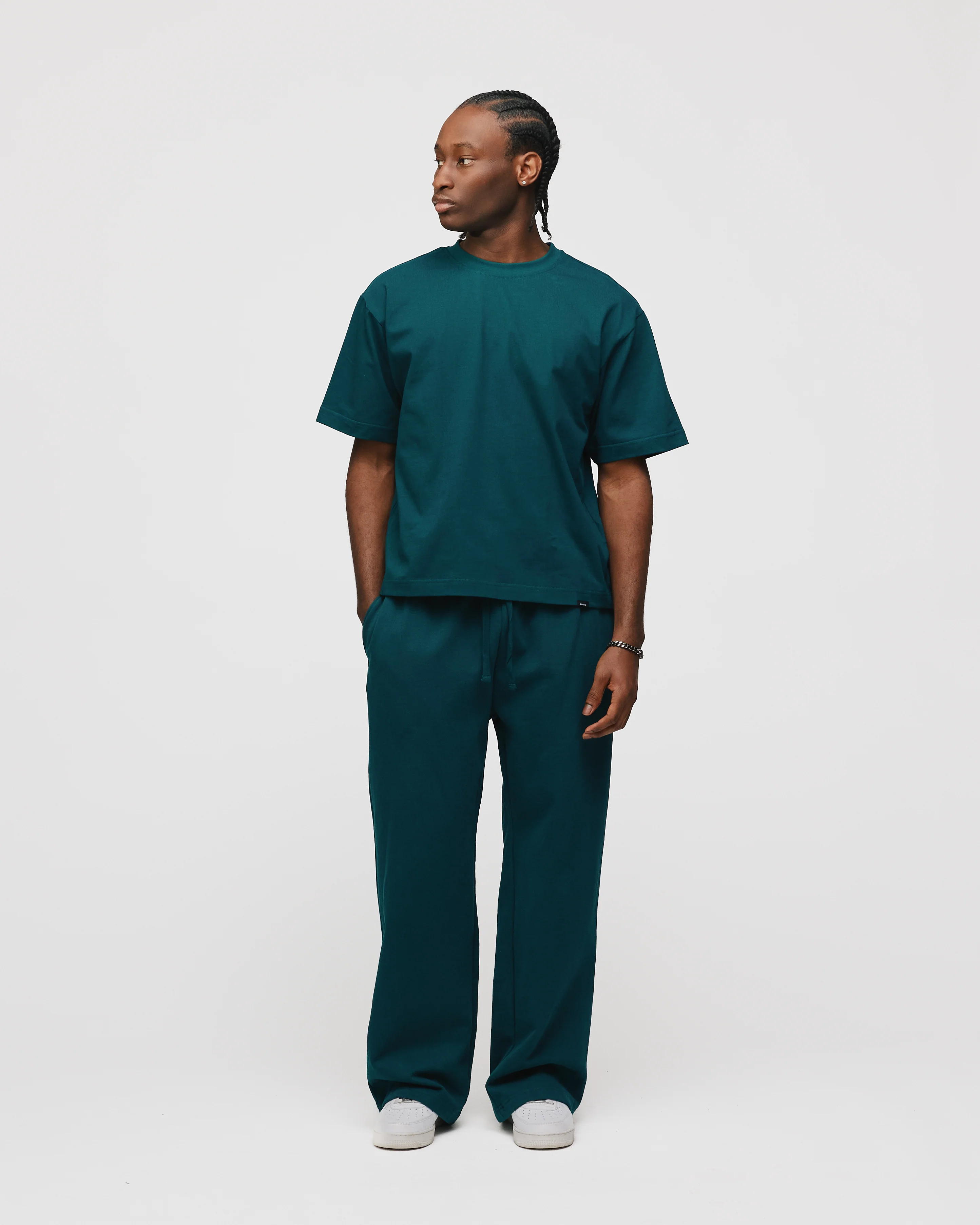Cropped T-Shirt - Teal - Image 4