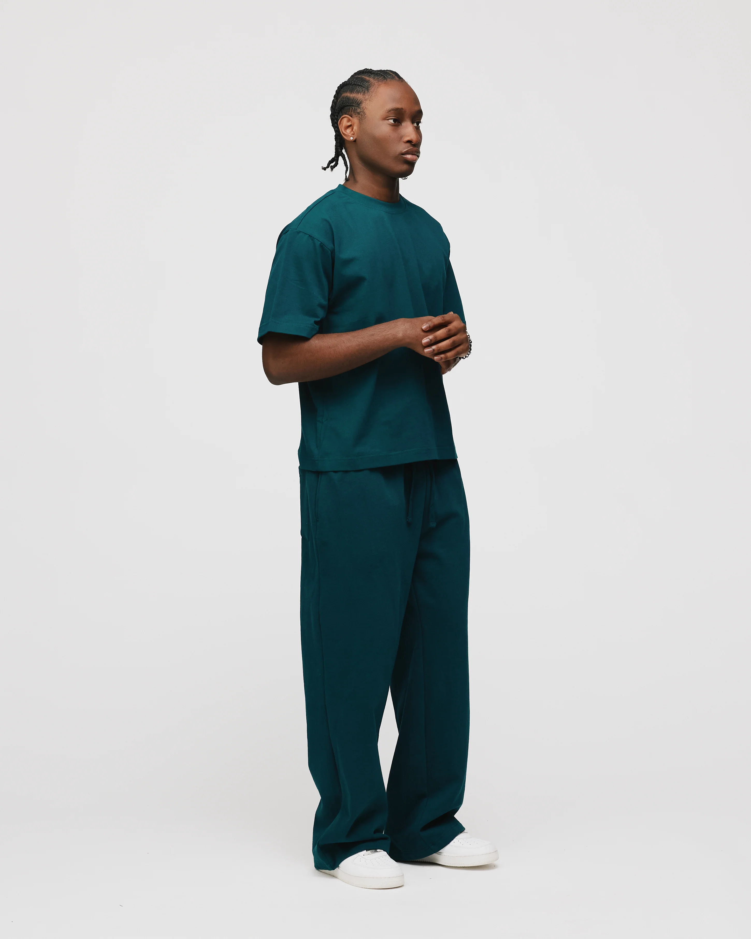 Cropped T-Shirt - Teal - Image 5