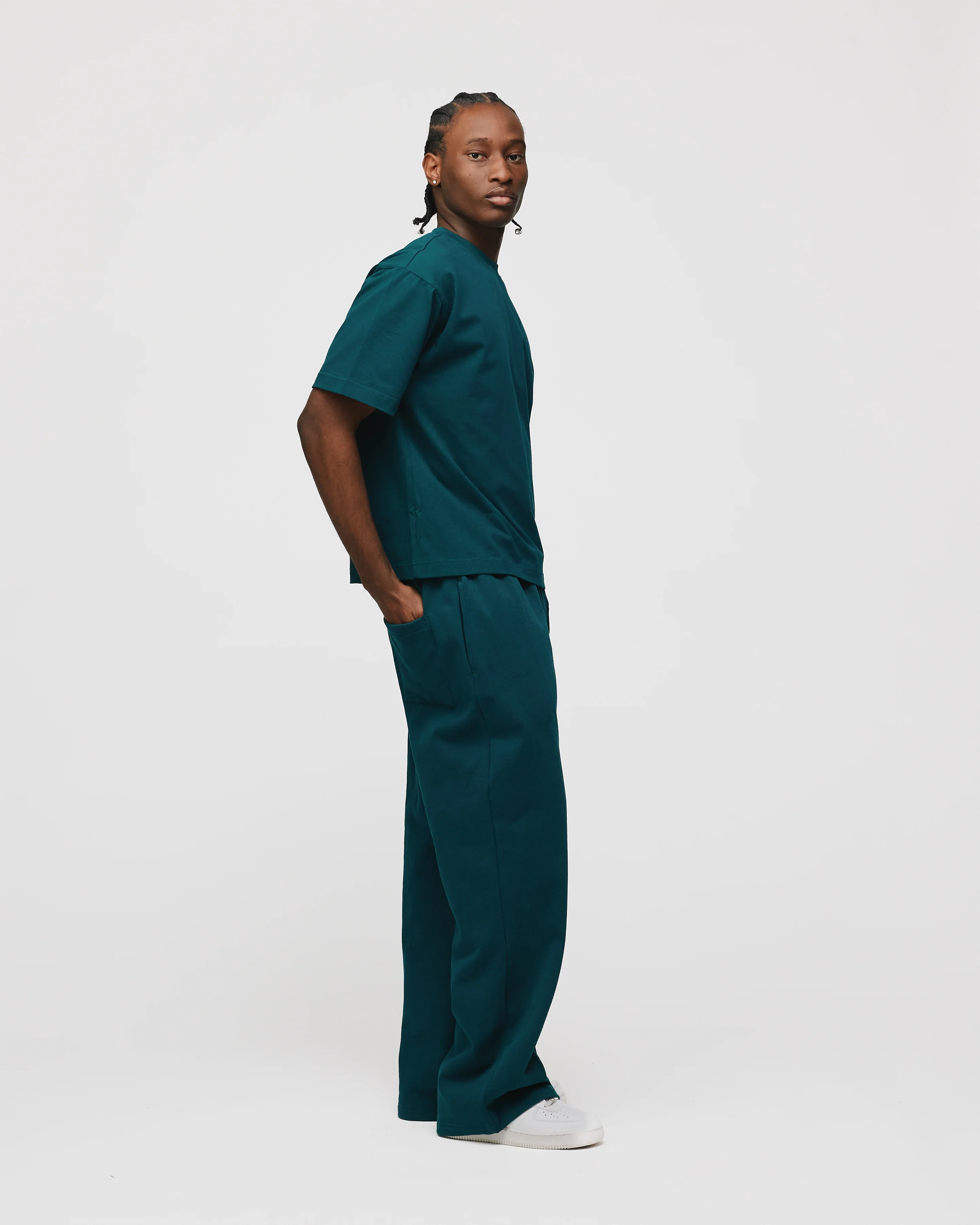 Cropped T-Shirt - Teal - Image 6