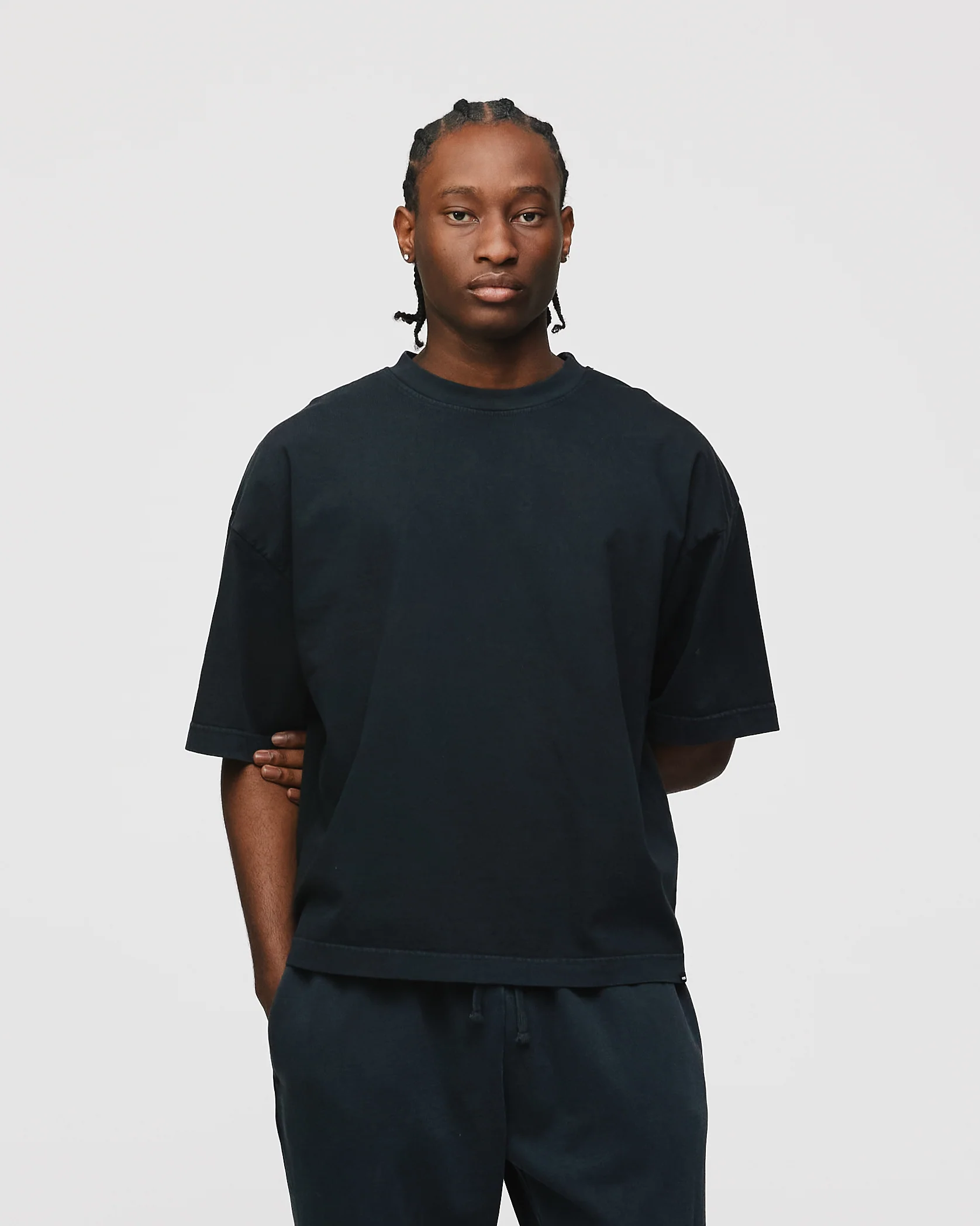 Cropped T-Shirt - Vintage Black - Image 3