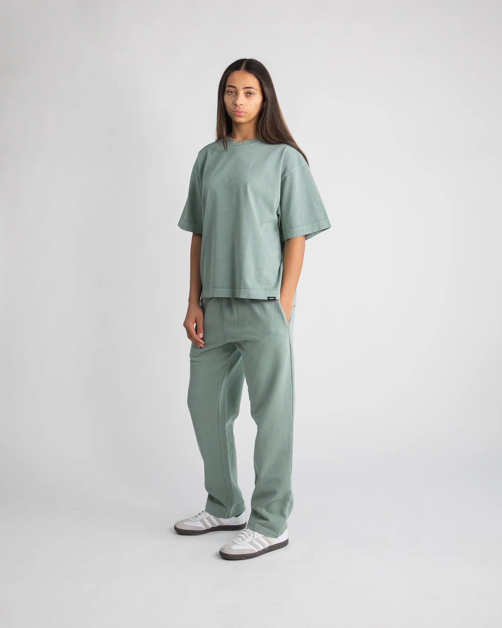 Cropped T-Shirt - Vintage Sage - Image 3