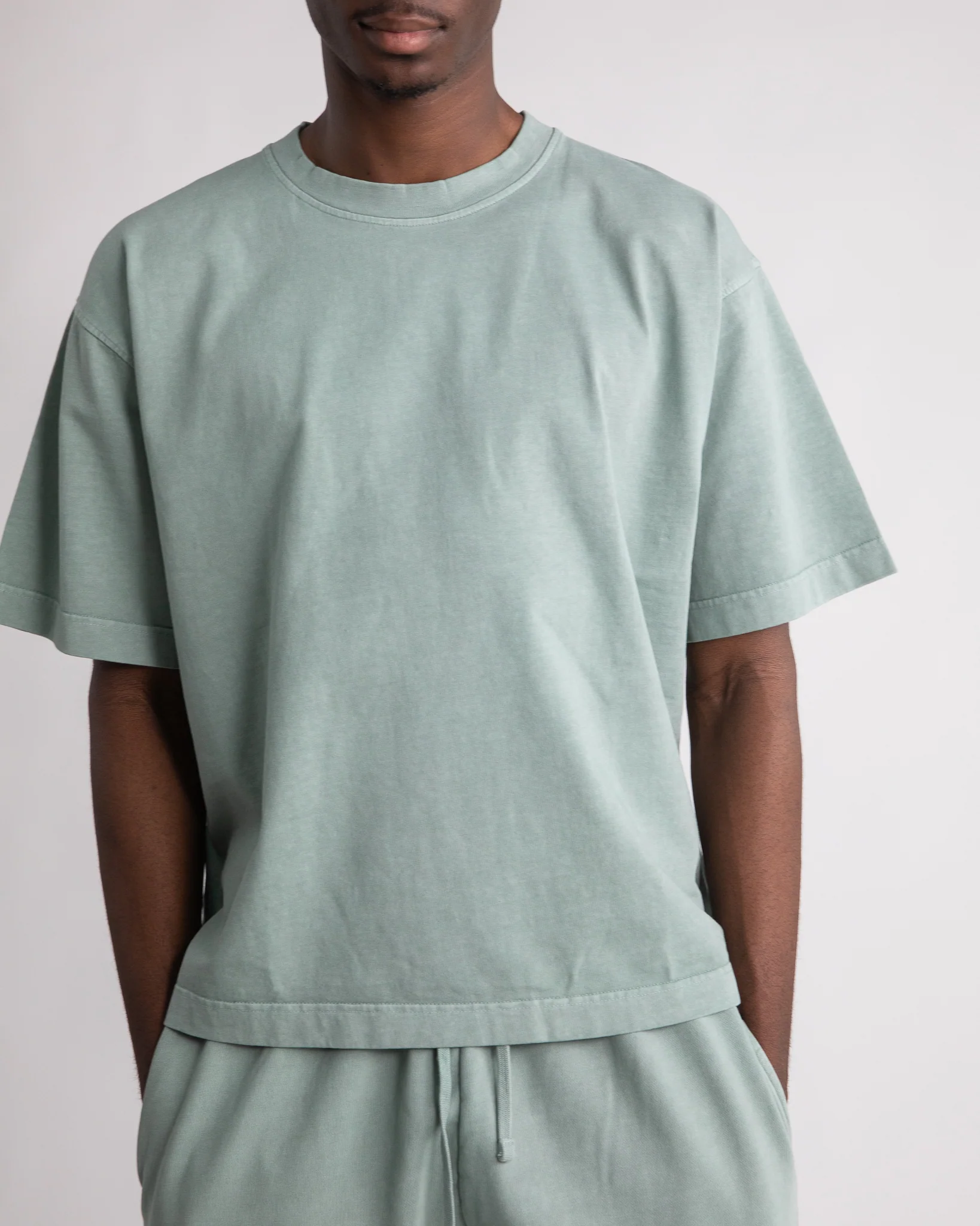 Cropped T-Shirt - Vintage Sage - Image 6