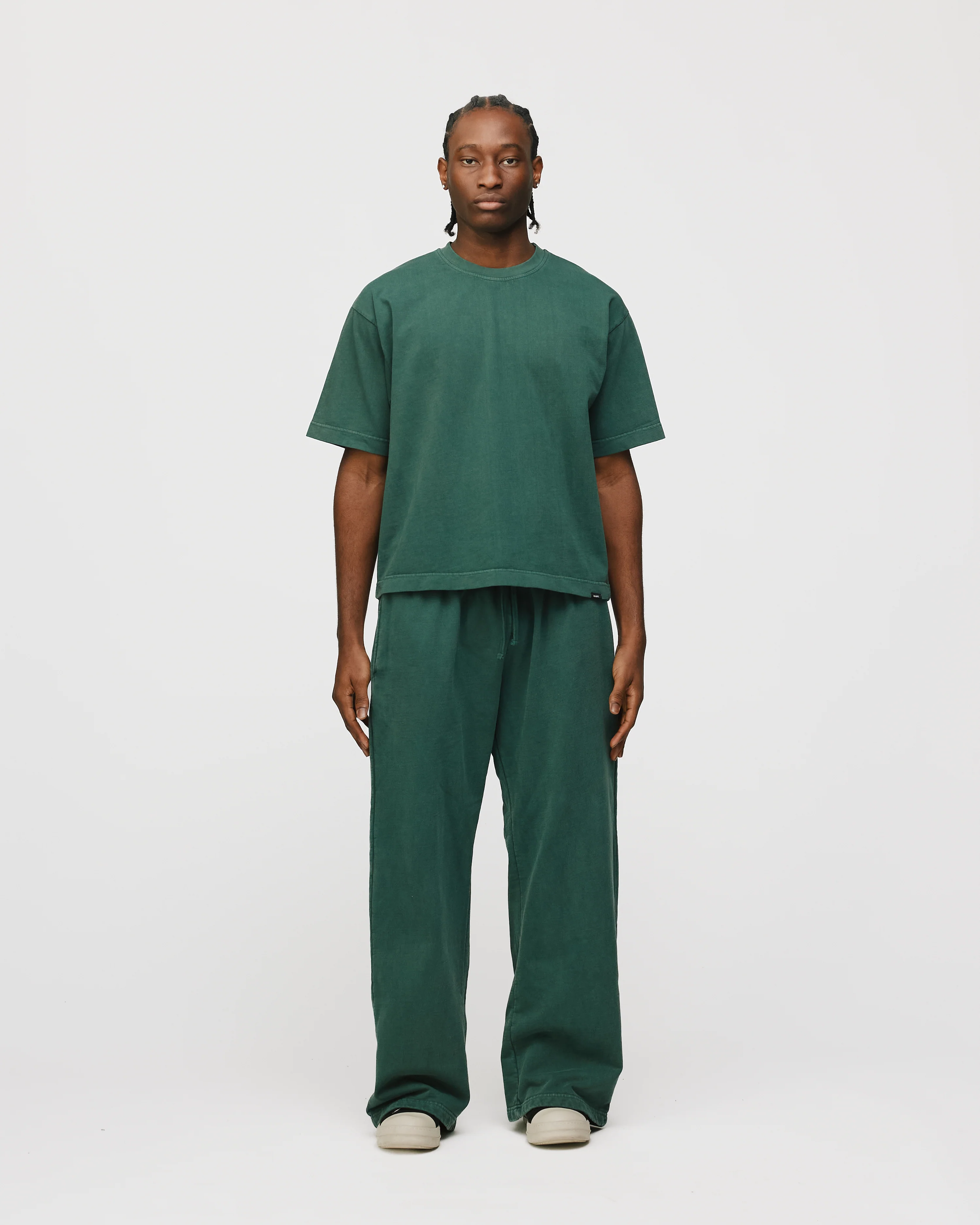 Cropped T-Shirt - Vintage Green - Image 2
