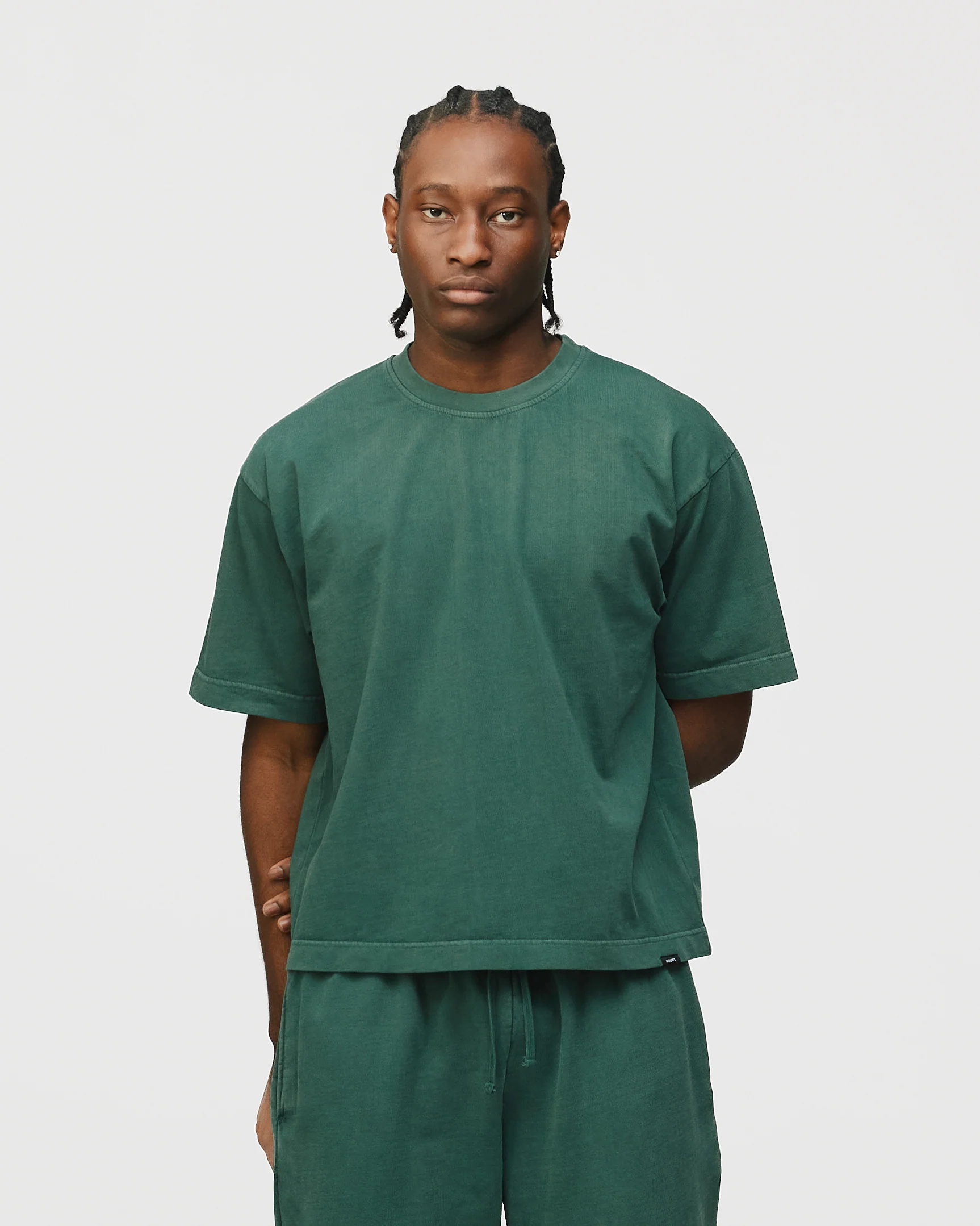 Cropped T-Shirt - Vintage Green - Image 3