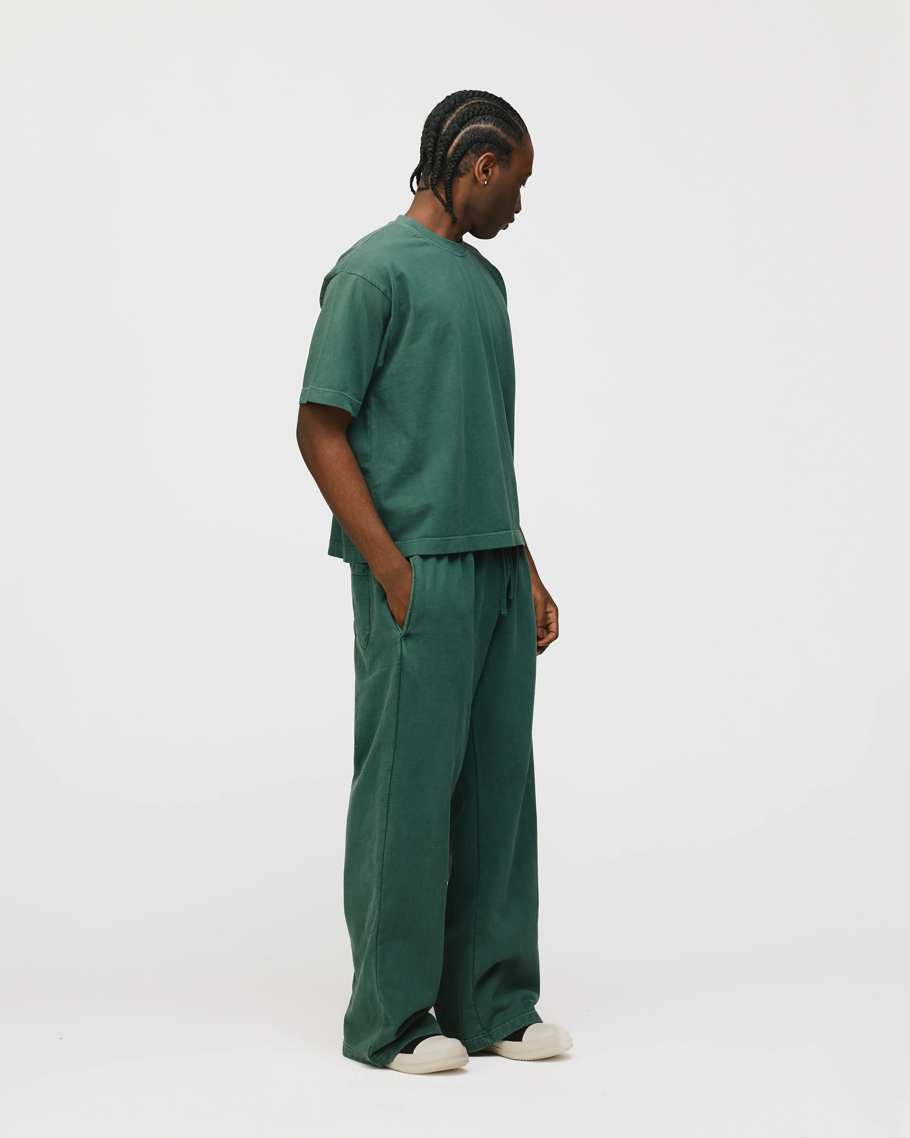Cropped T-Shirt - Vintage Green - Image 5