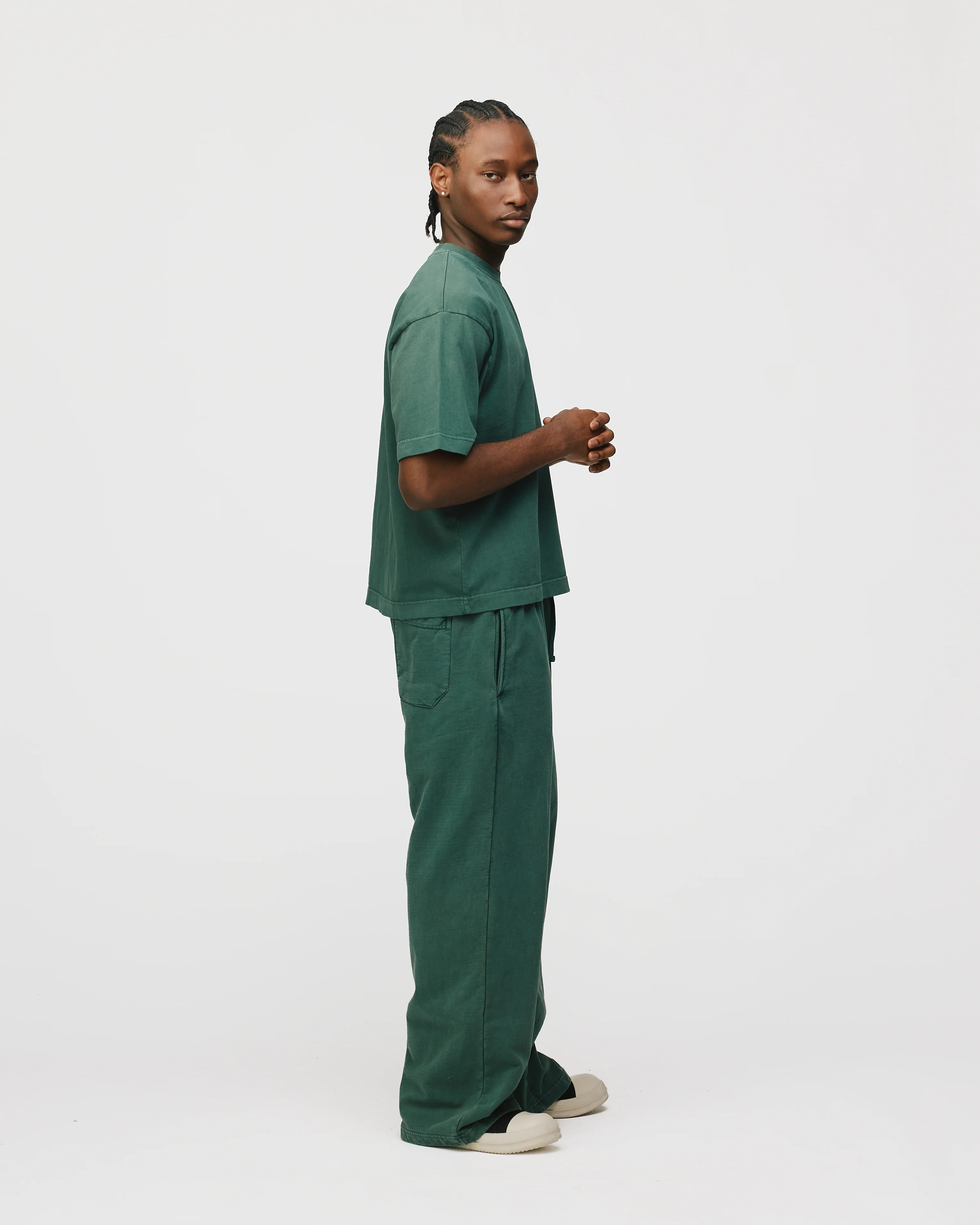 Cropped T-Shirt - Vintage Green - Image 6