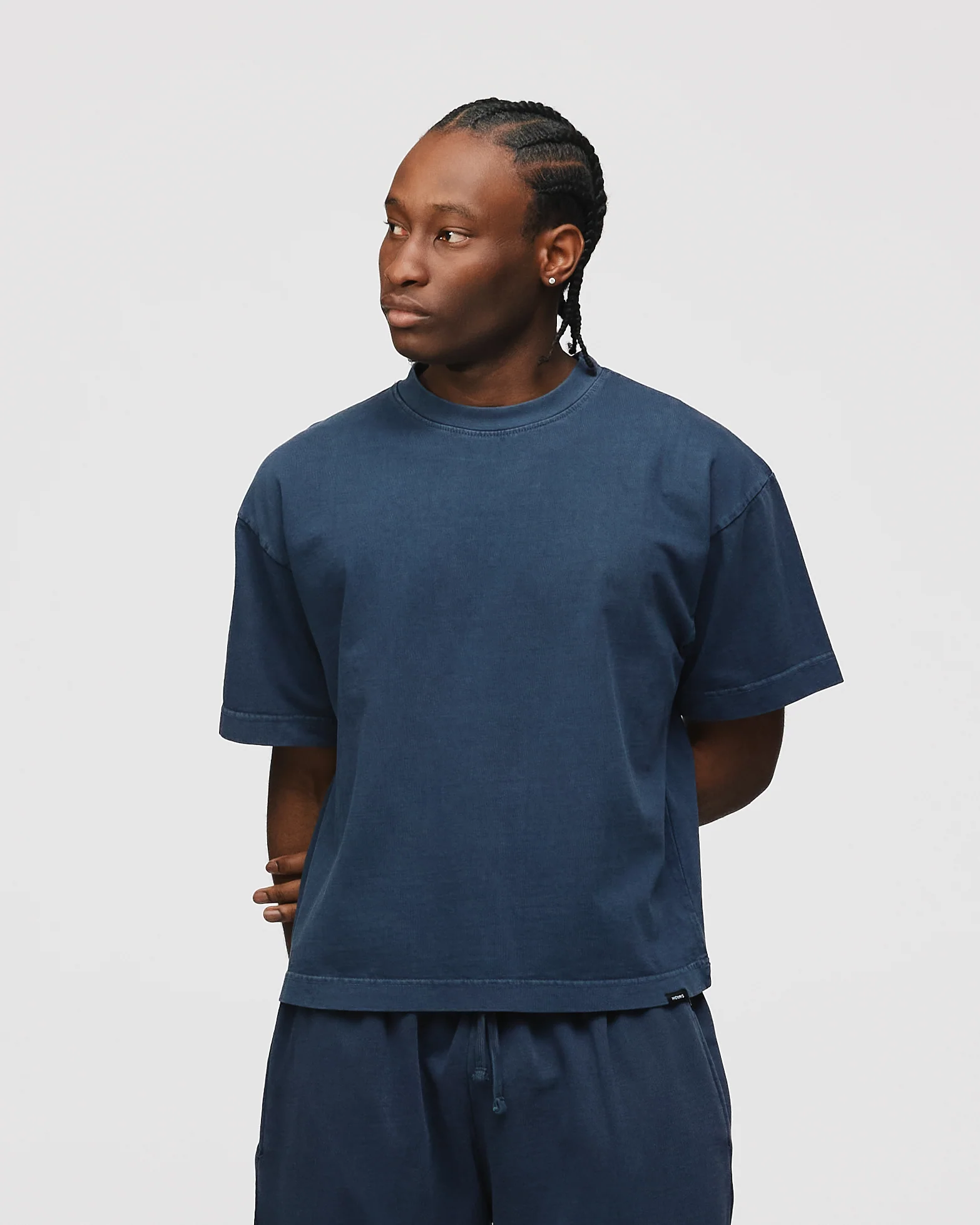 Cropped T-Shirt - Vintage Navy - Image 3
