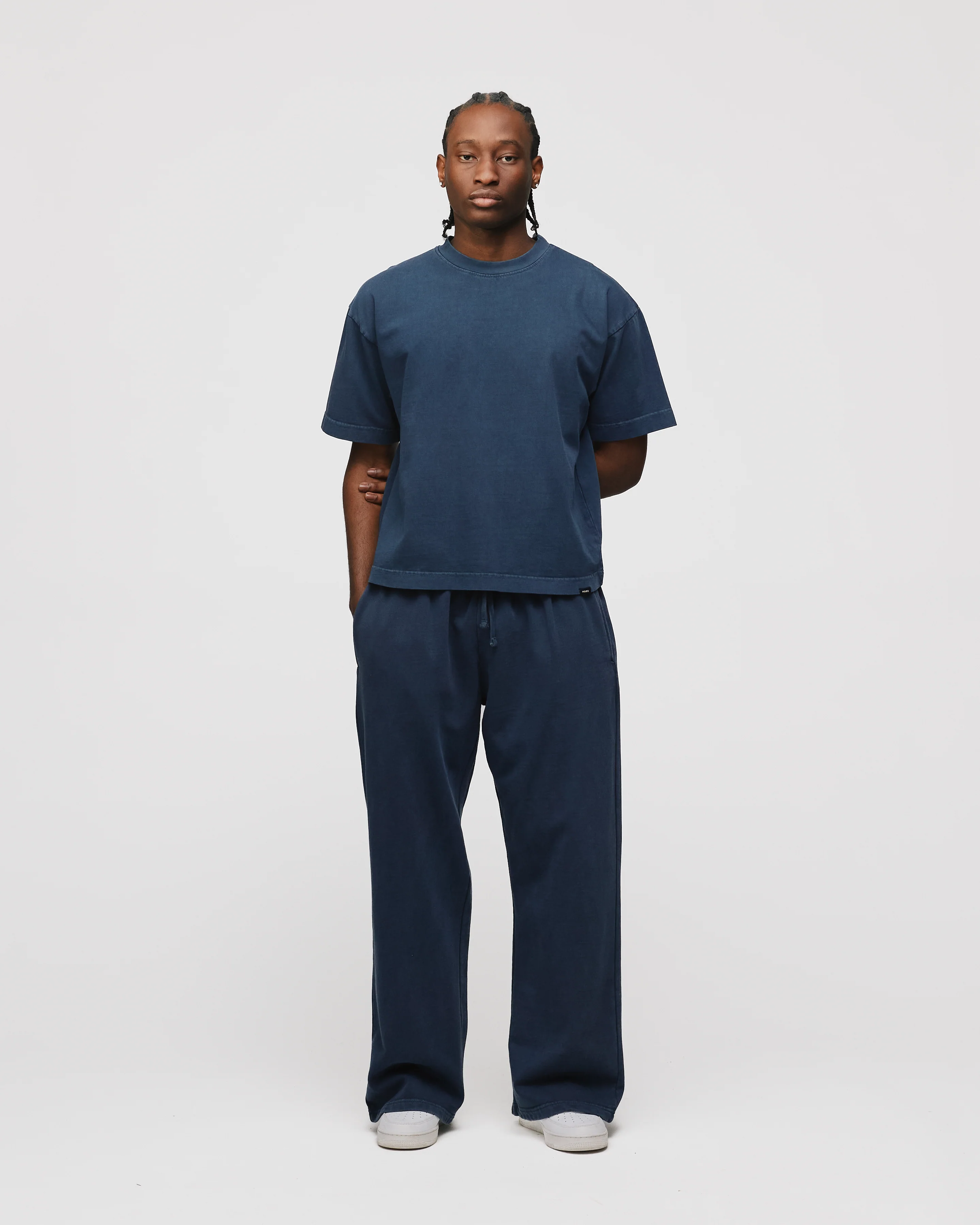 Cropped T-Shirt - Vintage Navy - Image 4