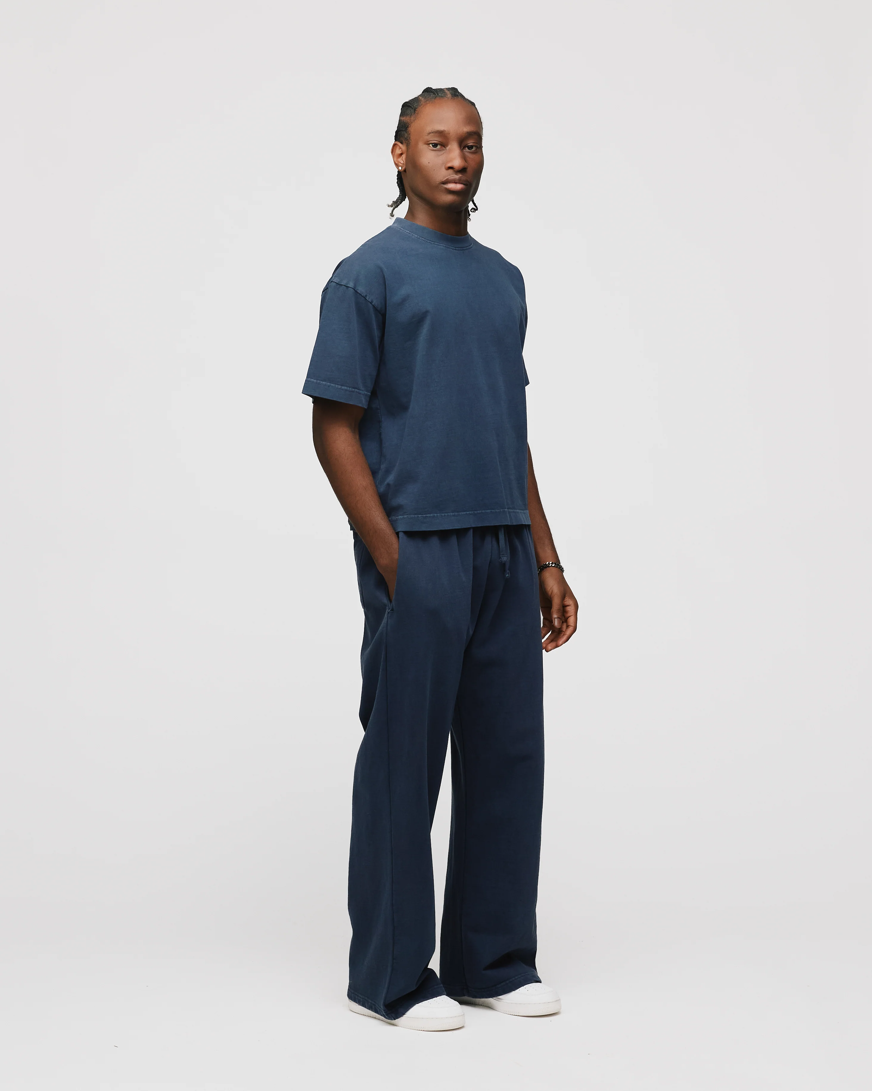 Cropped T-Shirt - Vintage Navy - Image 5