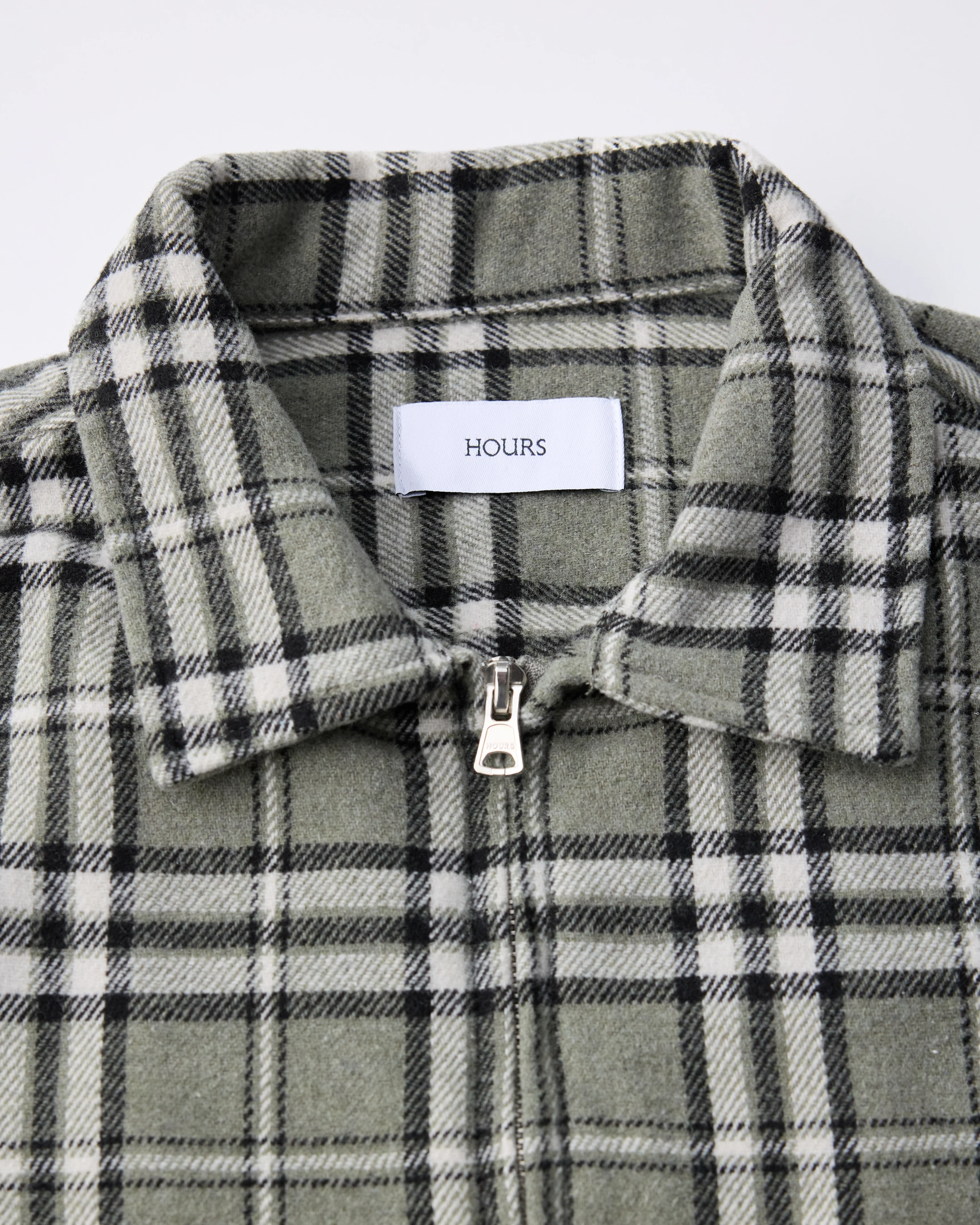 Cropped Zip Flannel - Grey - Image 7