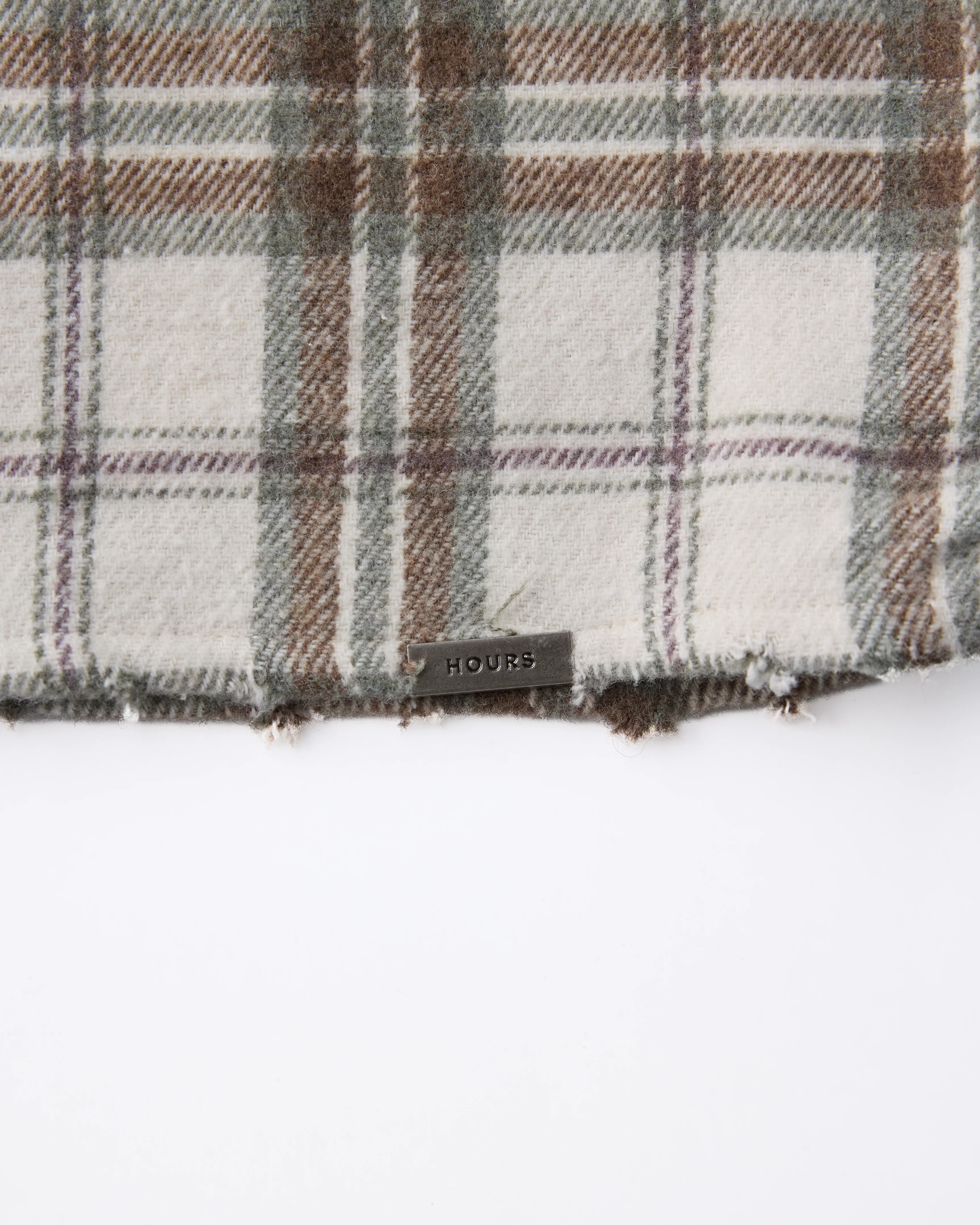 Cropped Zip Flannel - Cream - Image 8