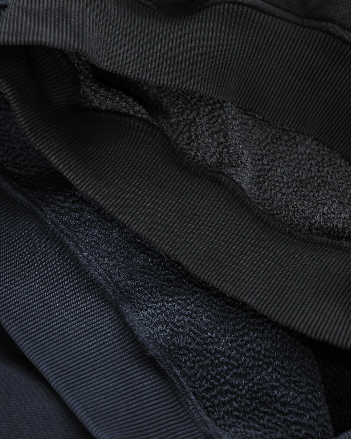 Diagonal Weave Hoodie - Vintage Navy - Image 5