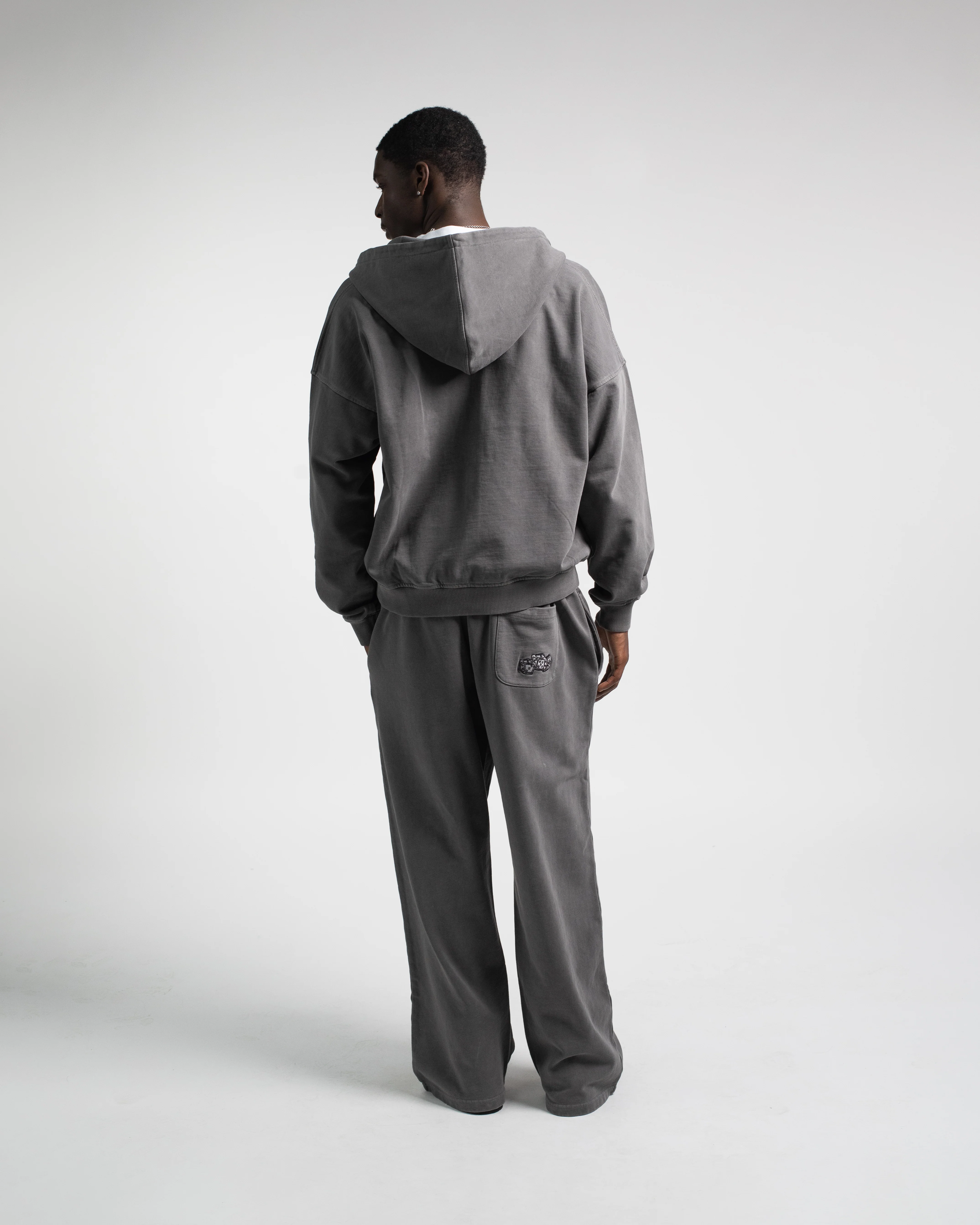 Dice Zip Hoodie - Vintage Grey - Image 6