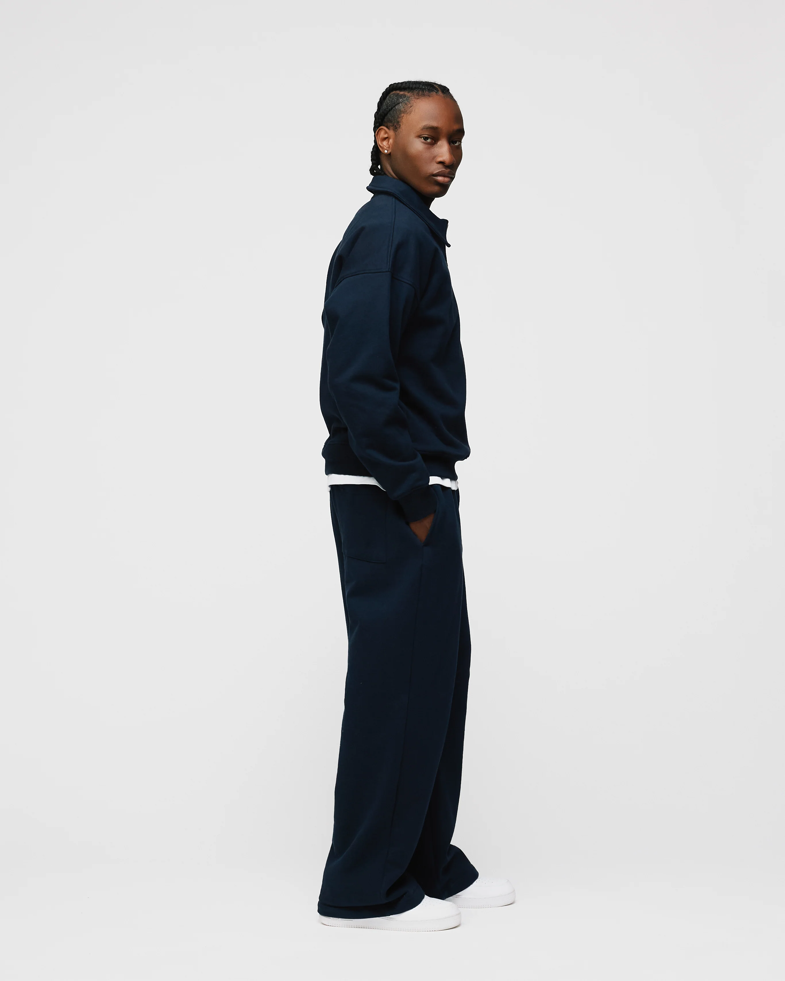 Drop Shoulder 1/4 Zip - Navy - Image 6