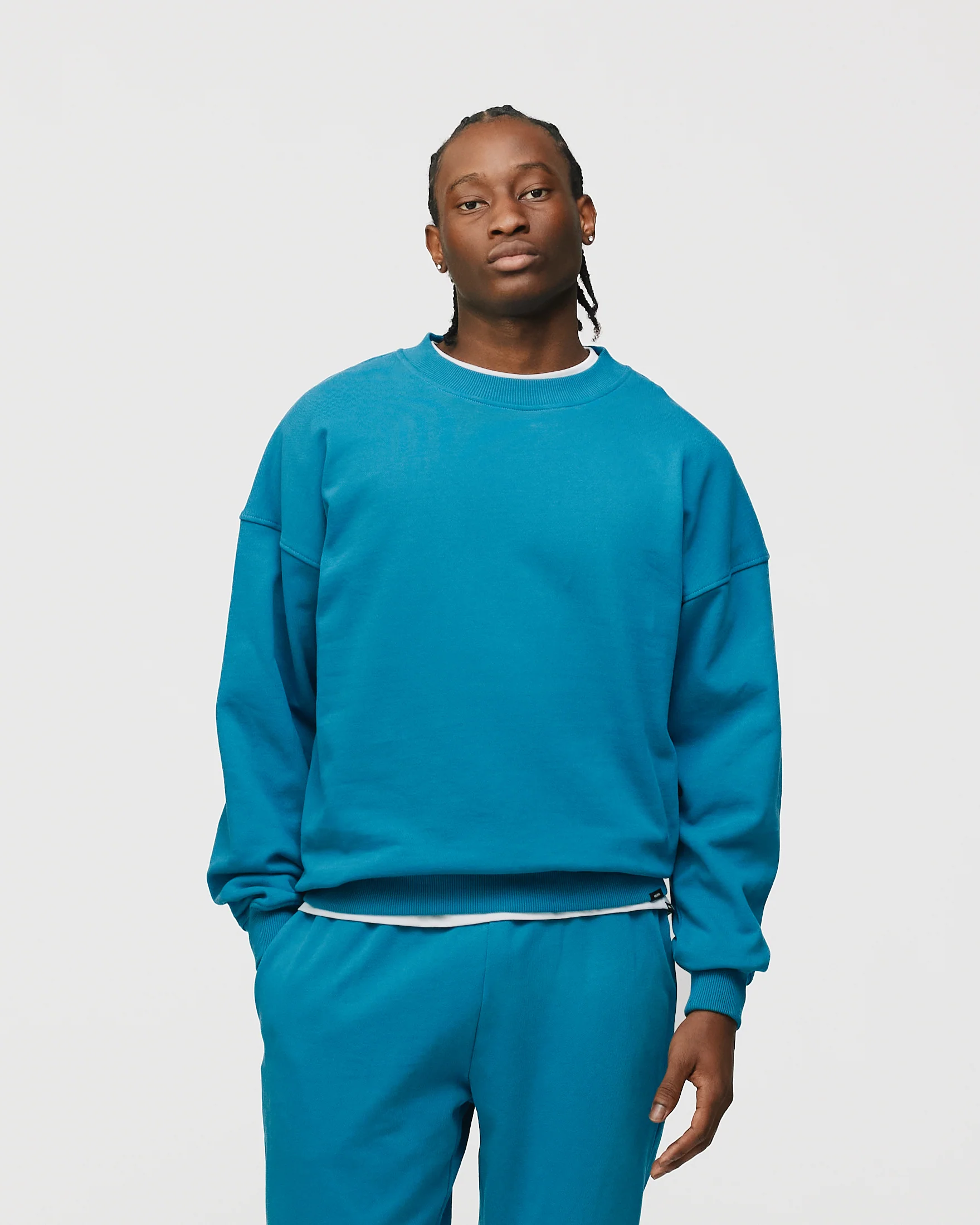 Drop Shoulder Crewneck - Laguna - Image 3