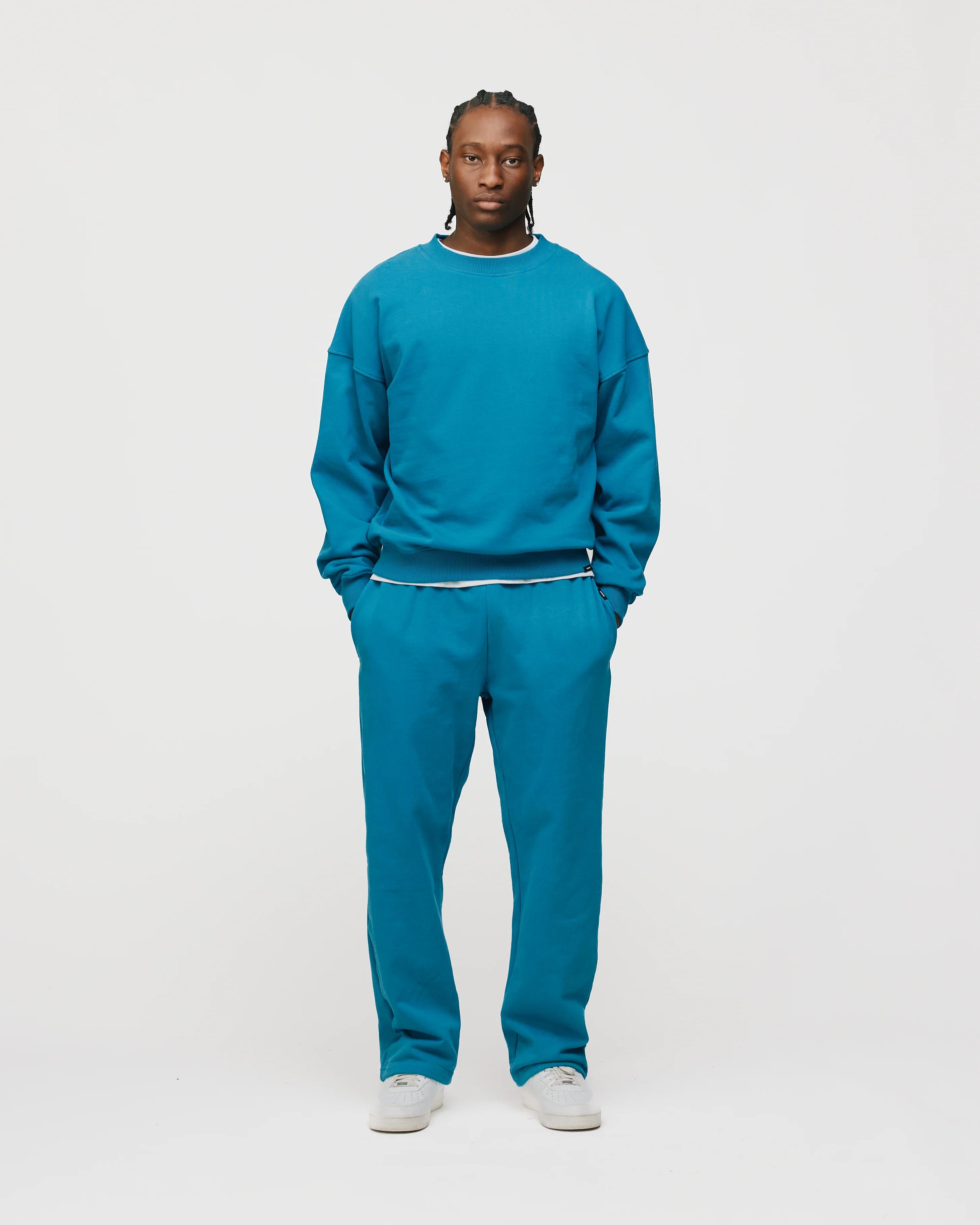 Drop Shoulder Crewneck - Laguna - Image 4
