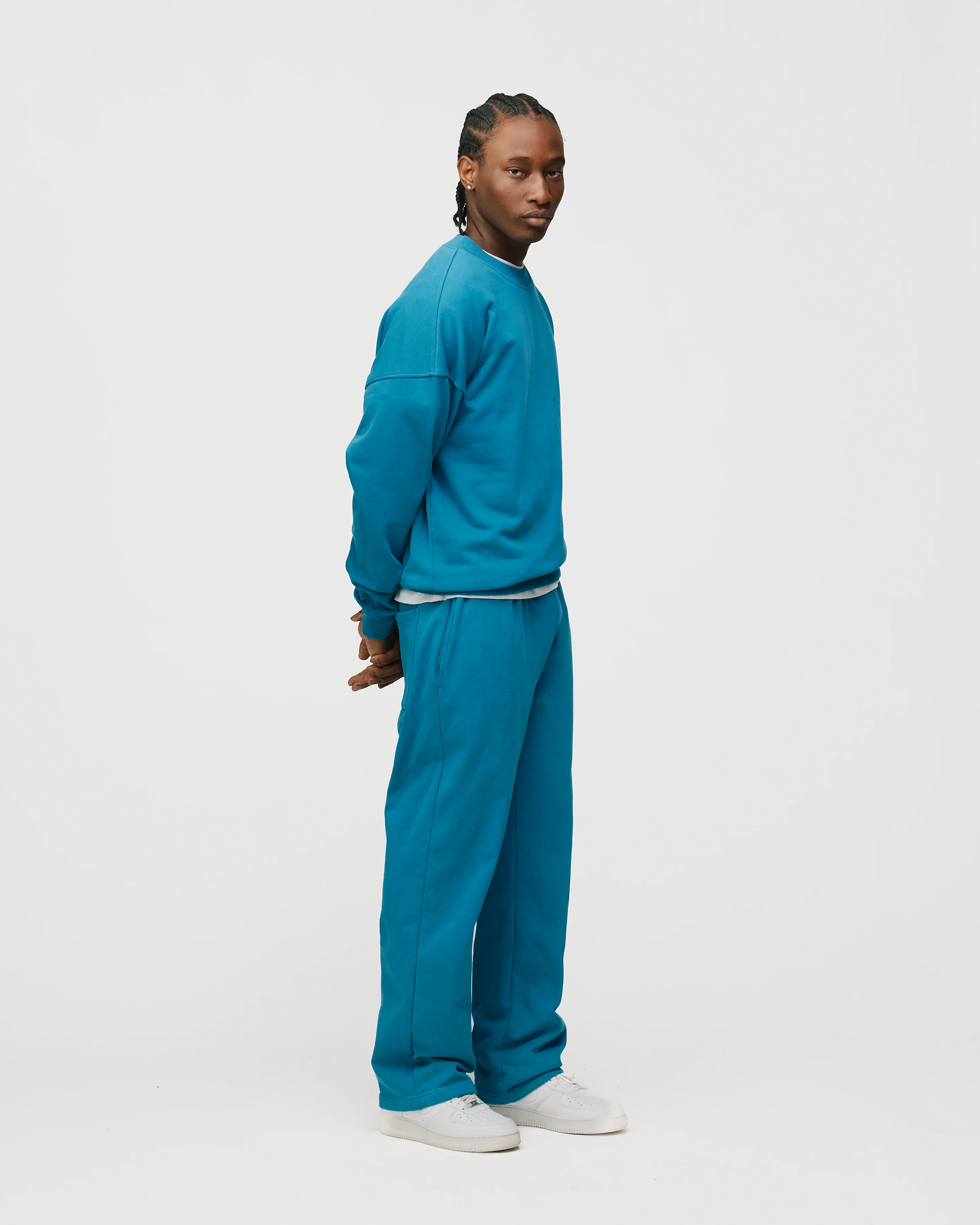 Drop Shoulder Crewneck - Laguna - Image 5