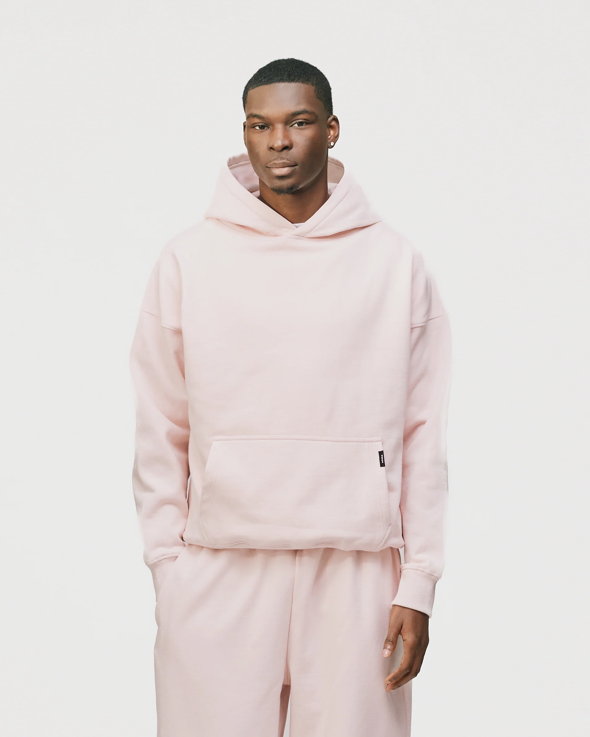 Drop Shoulder Hoodie - Blush - Image 3