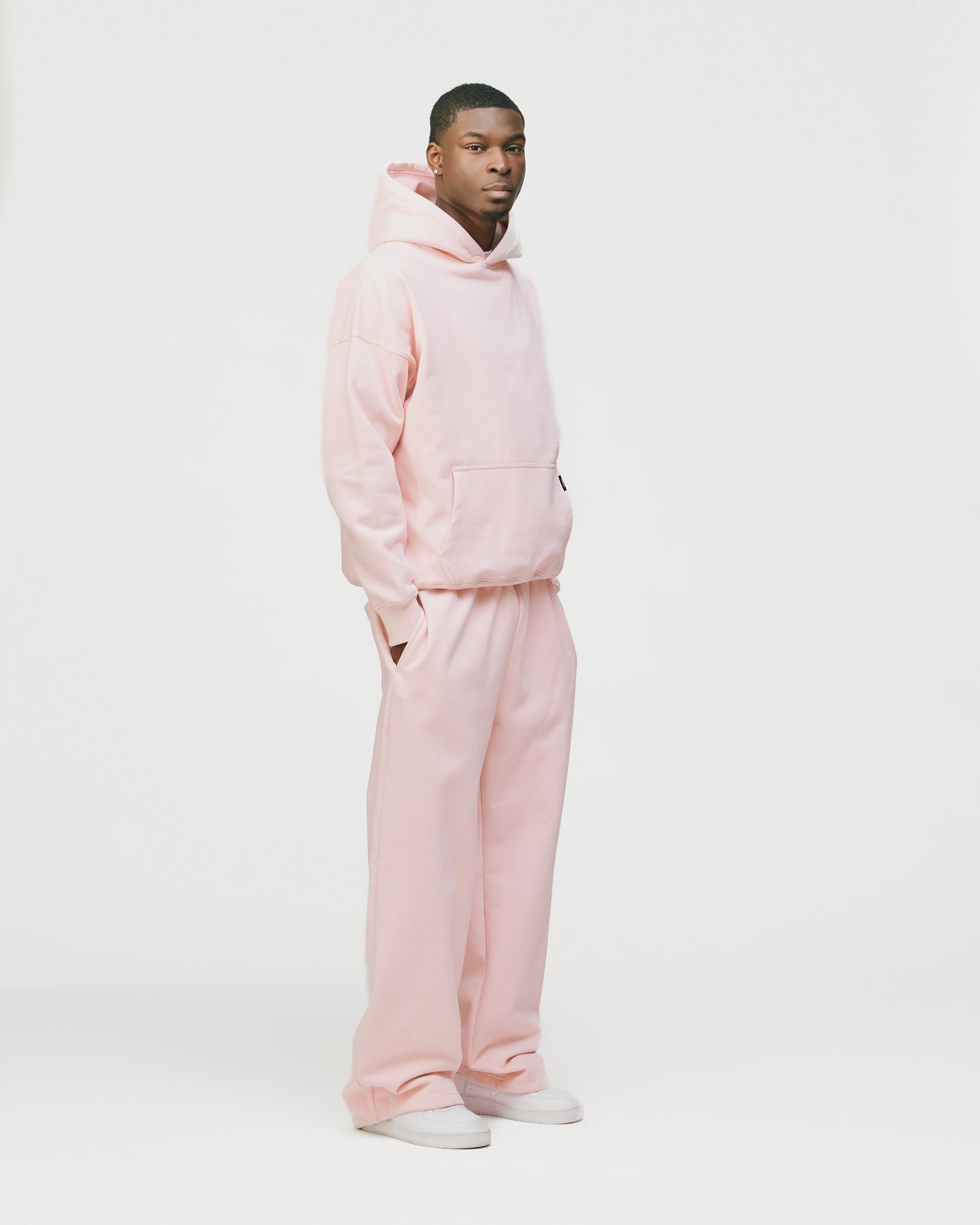Drop Shoulder Hoodie - Blush - Image 5