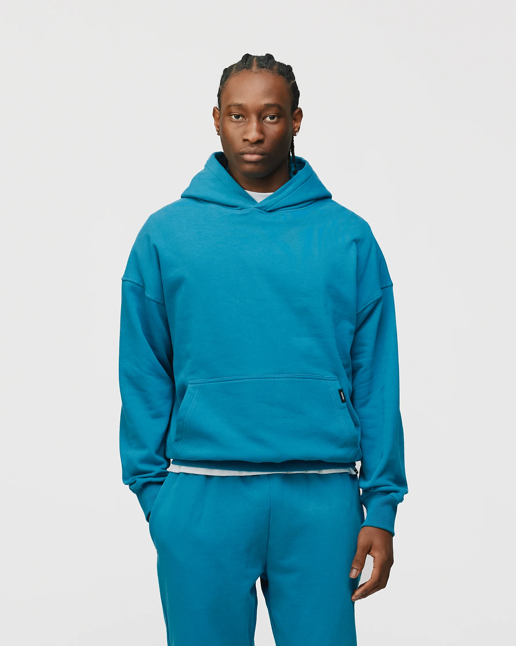 Drop Shoulder Hoodie - Laguna - Image 3