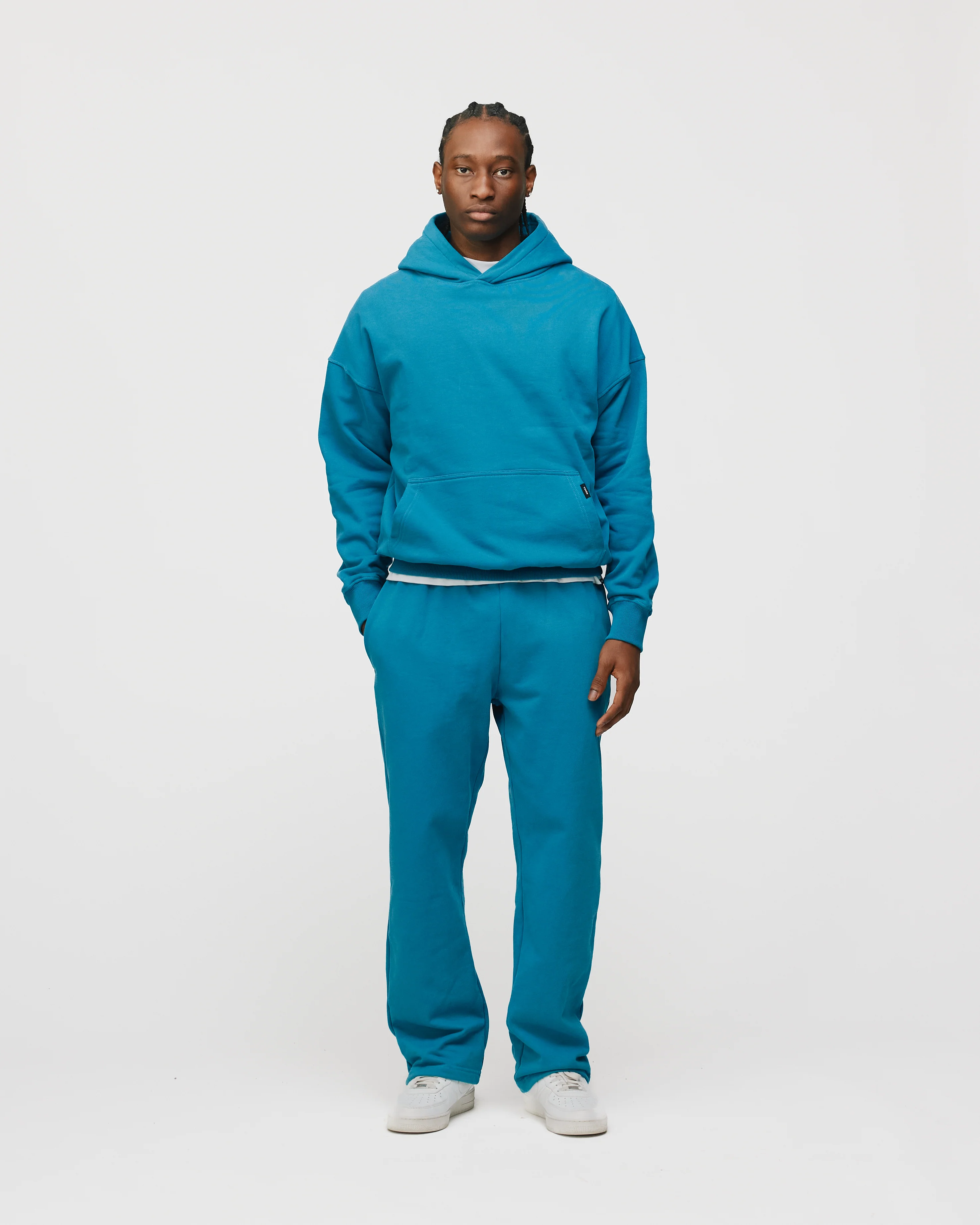 Drop Shoulder Hoodie - Laguna - Image 4