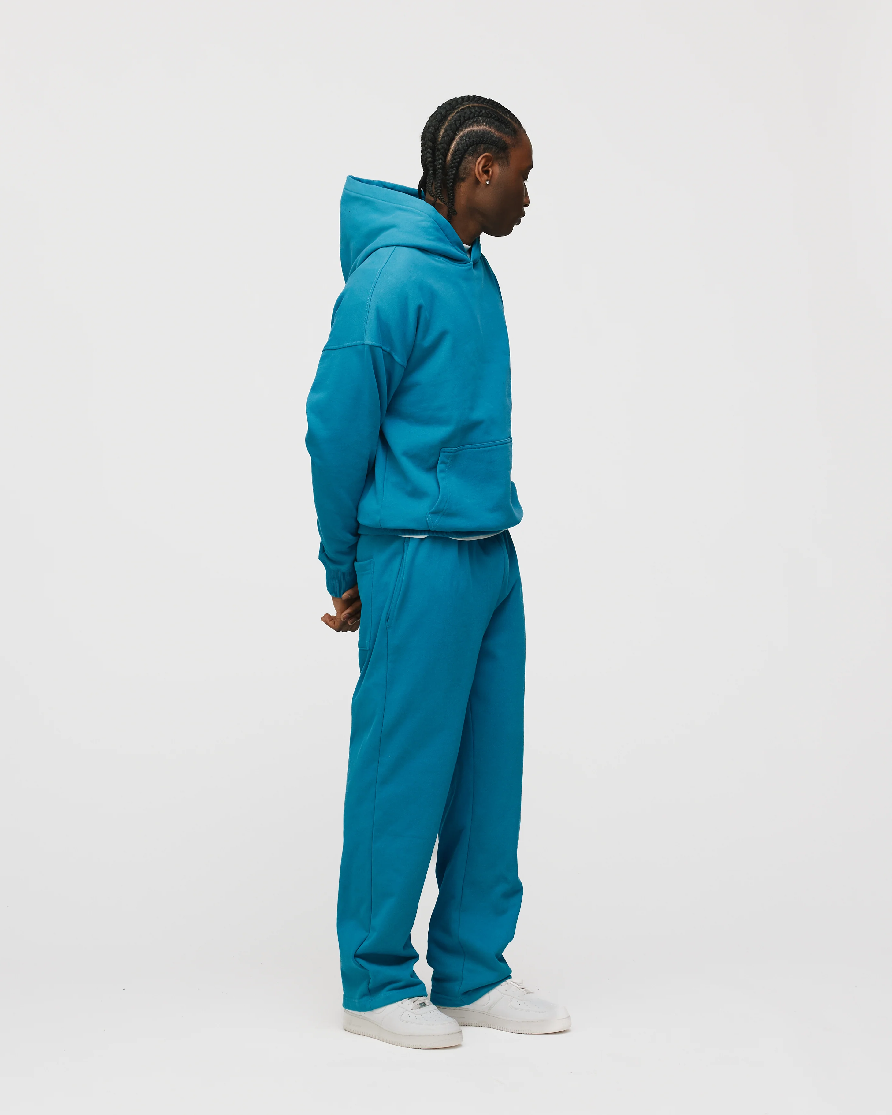 Drop Shoulder Hoodie - Laguna - Image 5