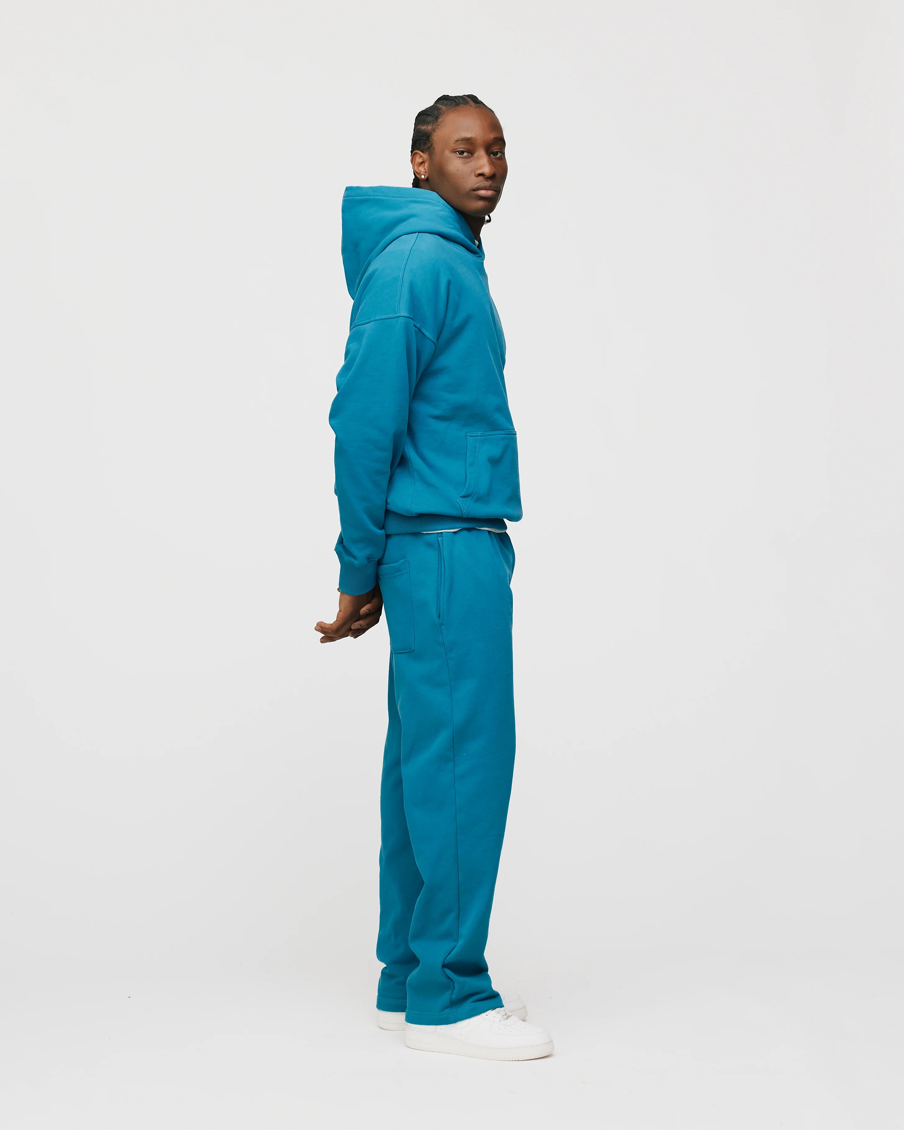 Drop Shoulder Hoodie - Laguna - Image 6