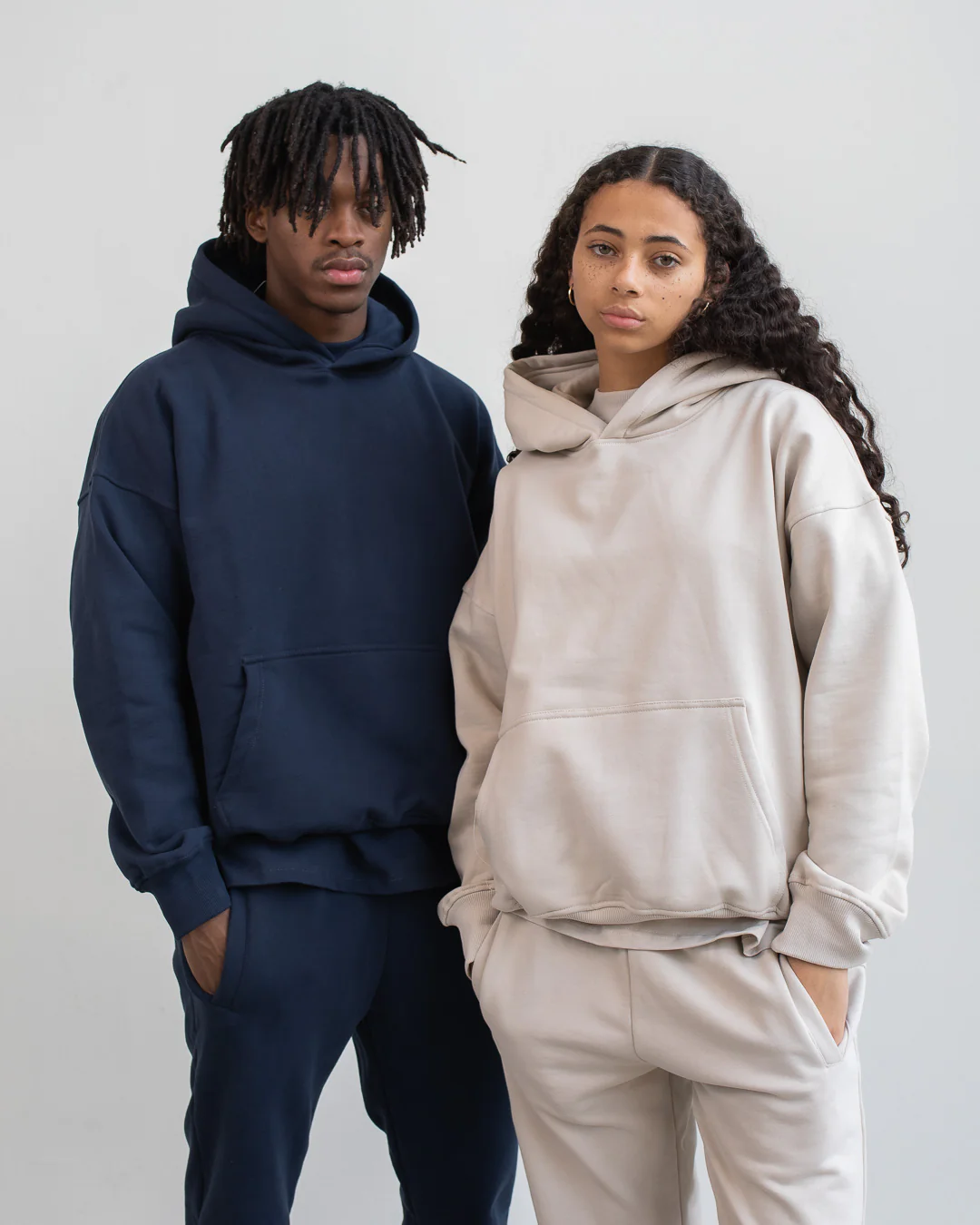 Drop Shoulder Hoodie - Oatmeal - Image 5