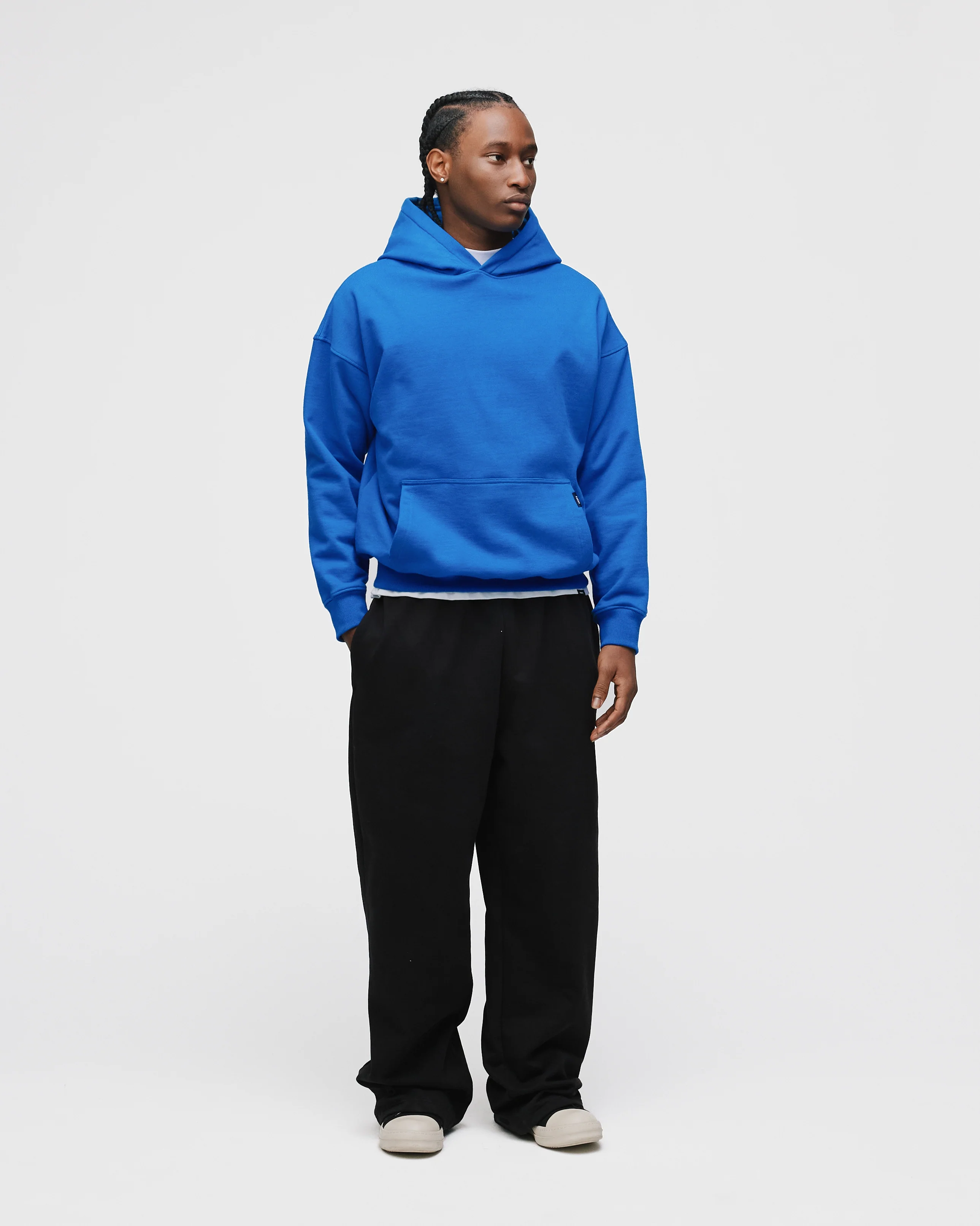 Drop Shoulder Hoodie - Royal Blue - Image 4