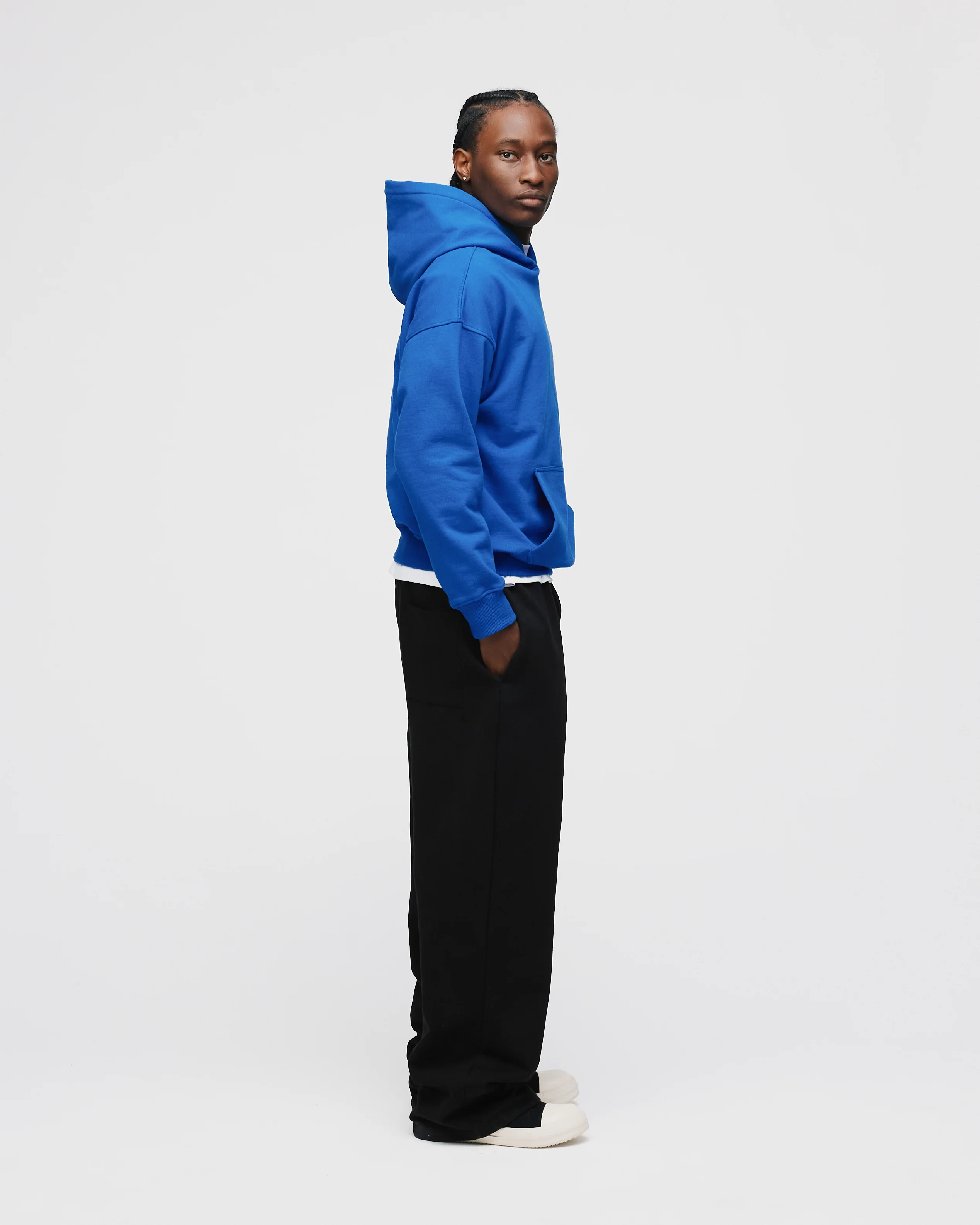 Drop Shoulder Hoodie - Royal Blue - Image 6