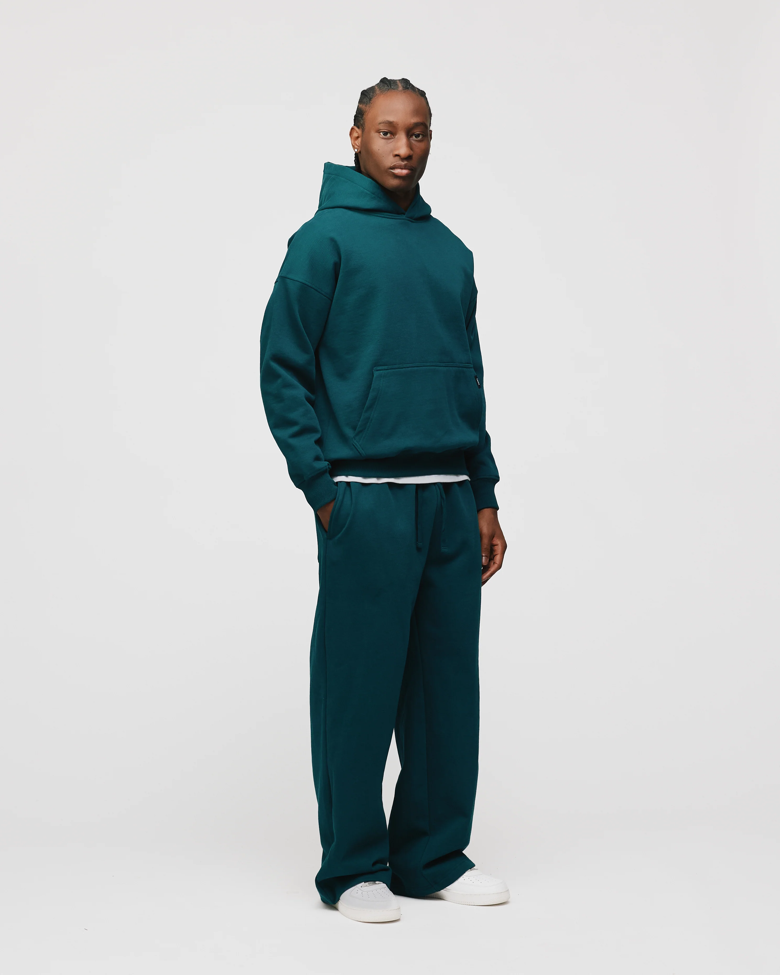 Drop Shoulder Hoodie - Teal - Image 5