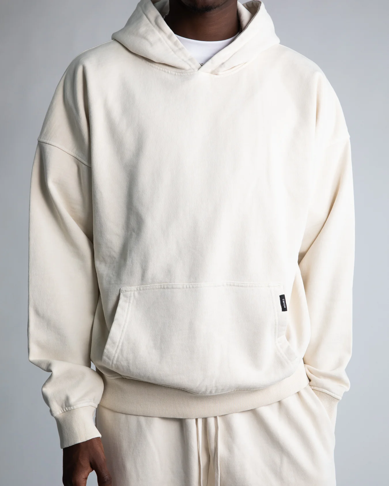 Drop Shoulder Hoodie - Vintage Bone - Image 4