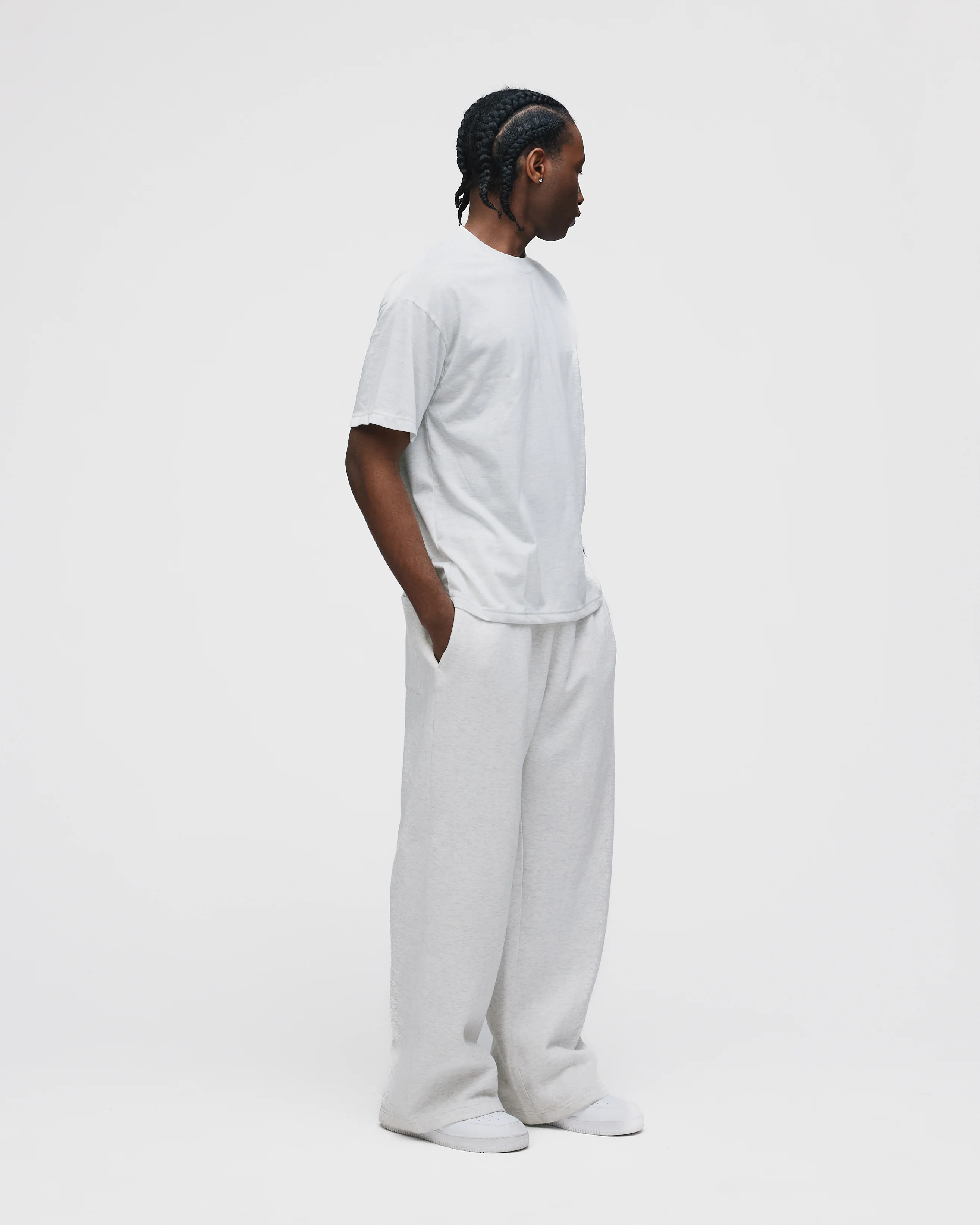 Drop Shoulder T-Shirt - Ash - Image 5