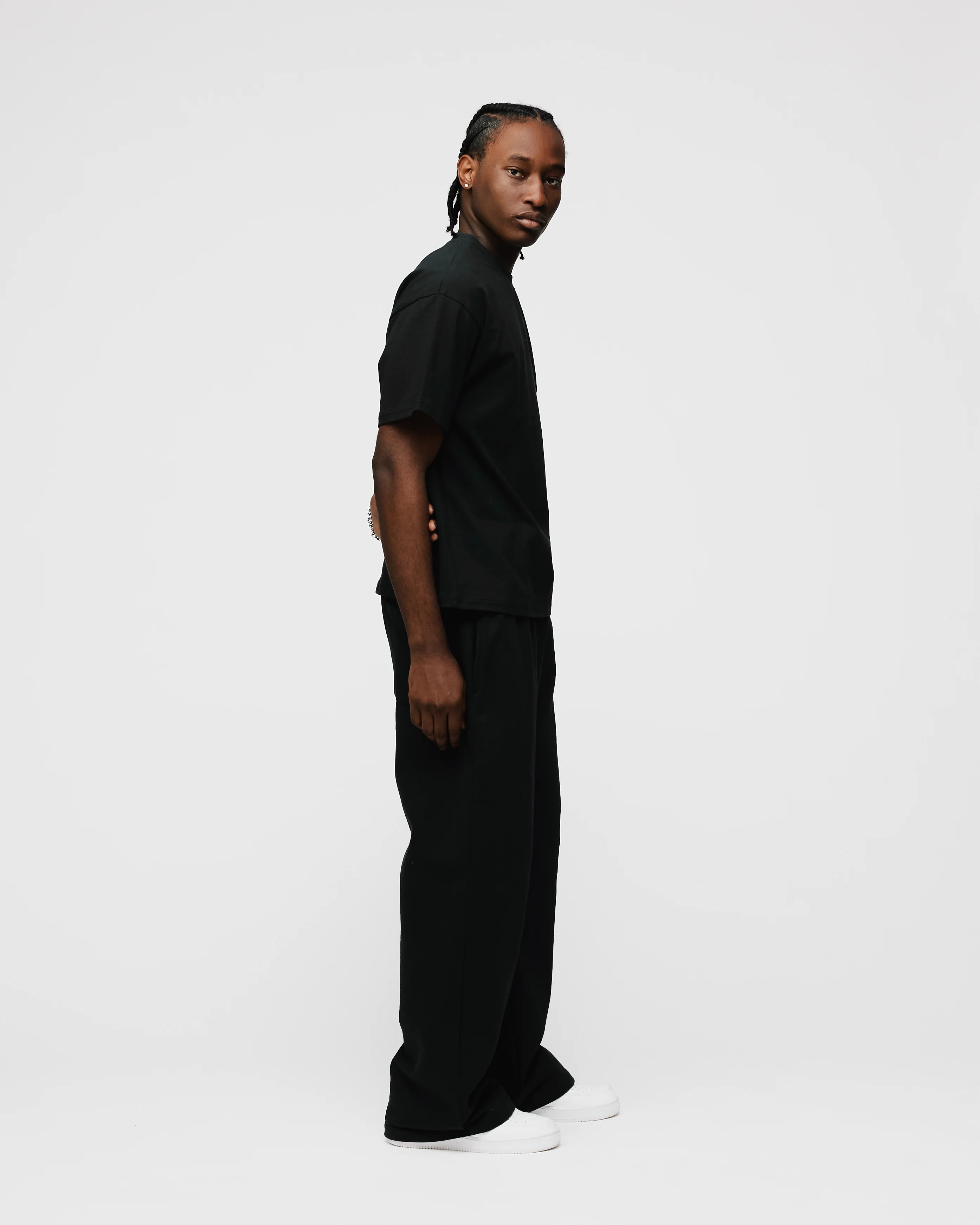 Drop Shoulder T-Shirt - Black - Image 6