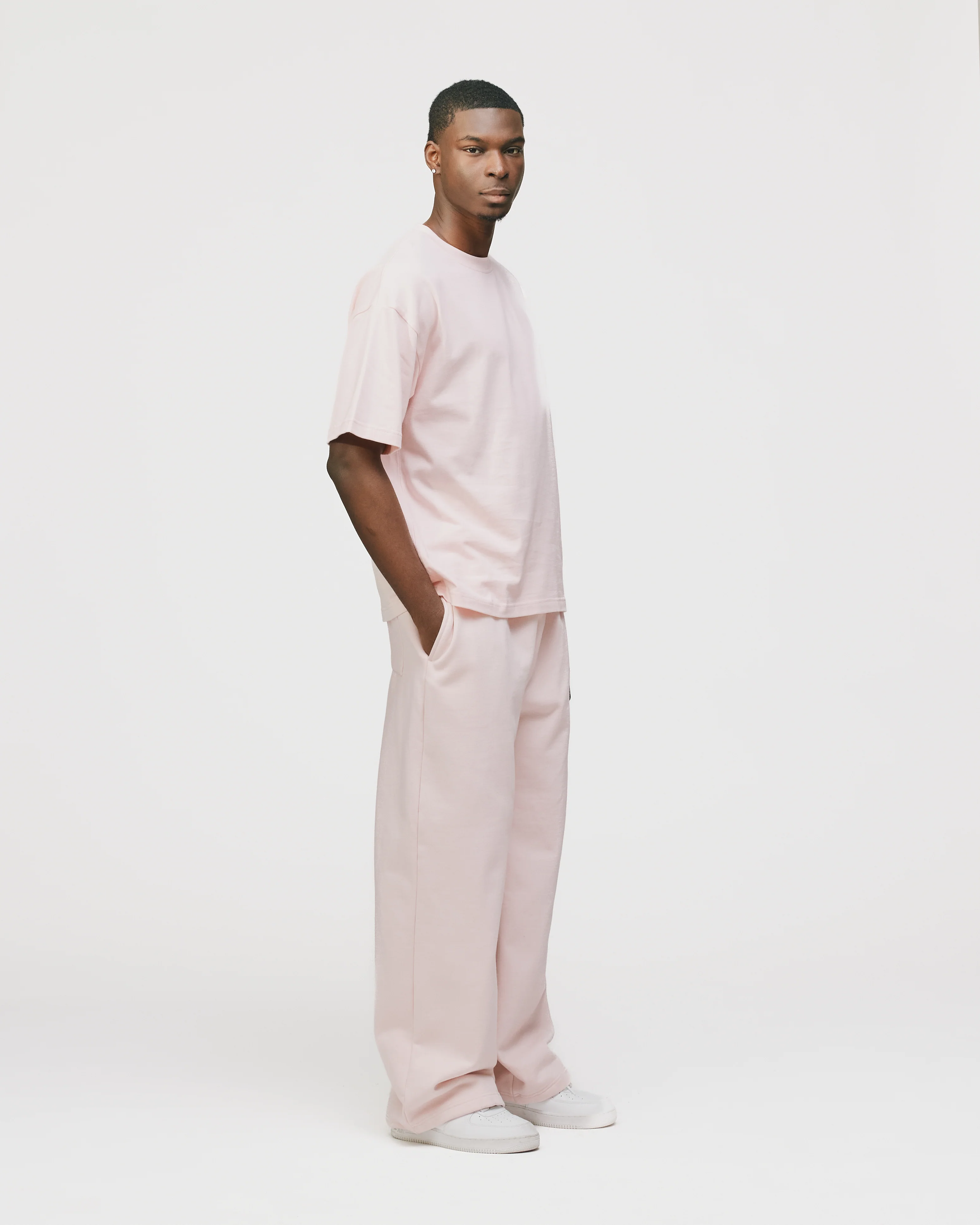 Drop Shoulder T-Shirt - Blush - Image 5