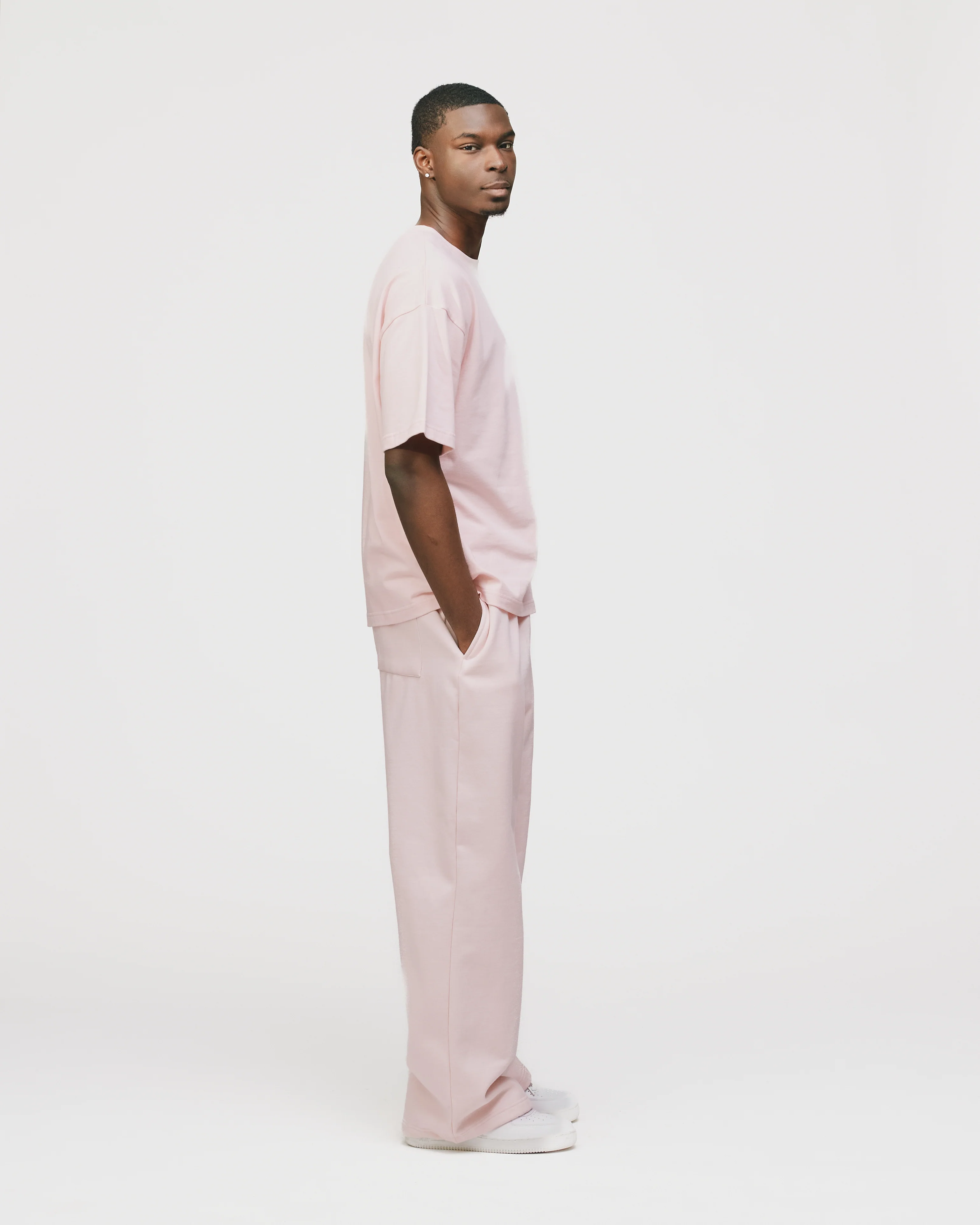 Drop Shoulder T-Shirt - Blush - Image 6
