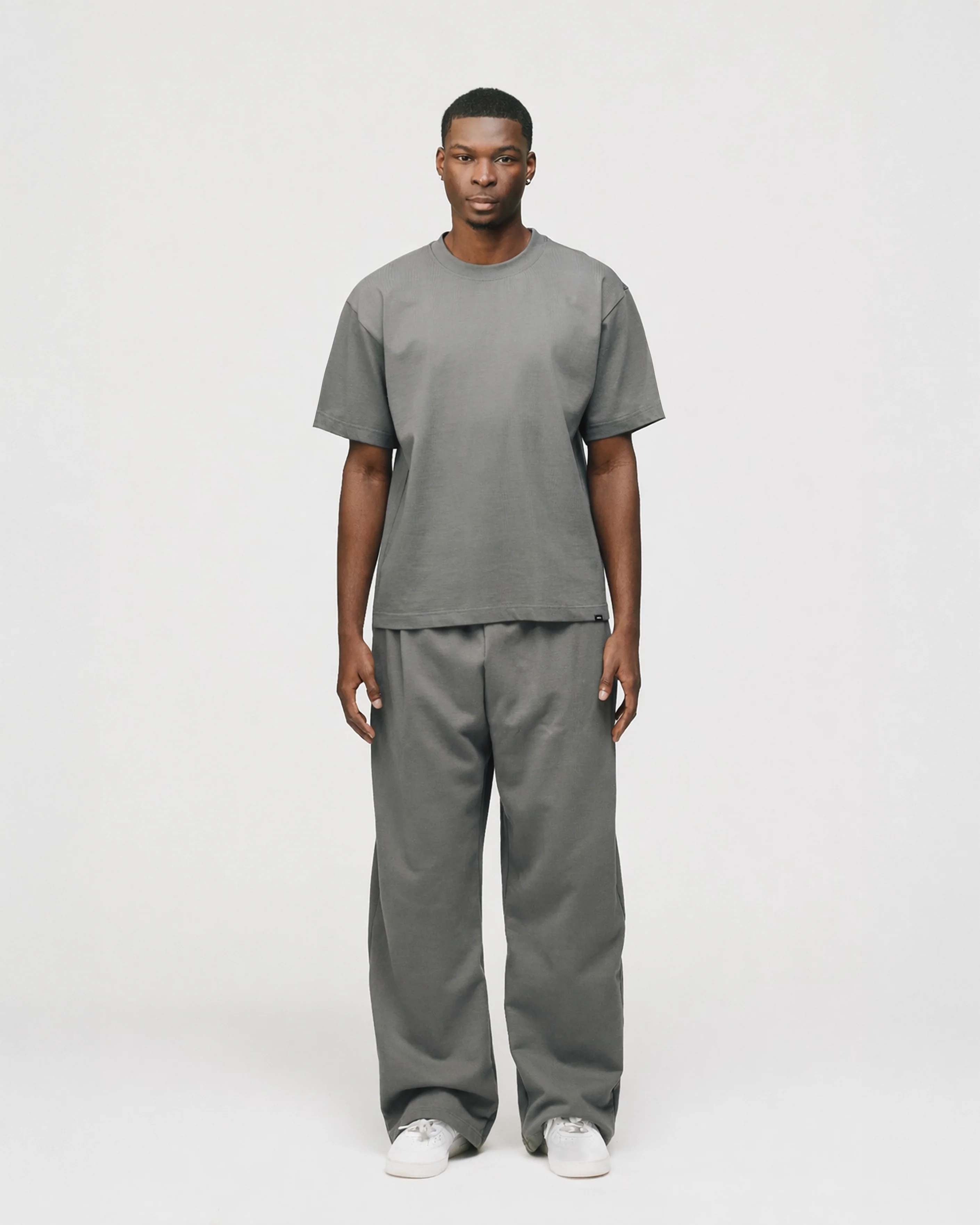 Drop Shoulder T-Shirt - Charcoal - Image 2