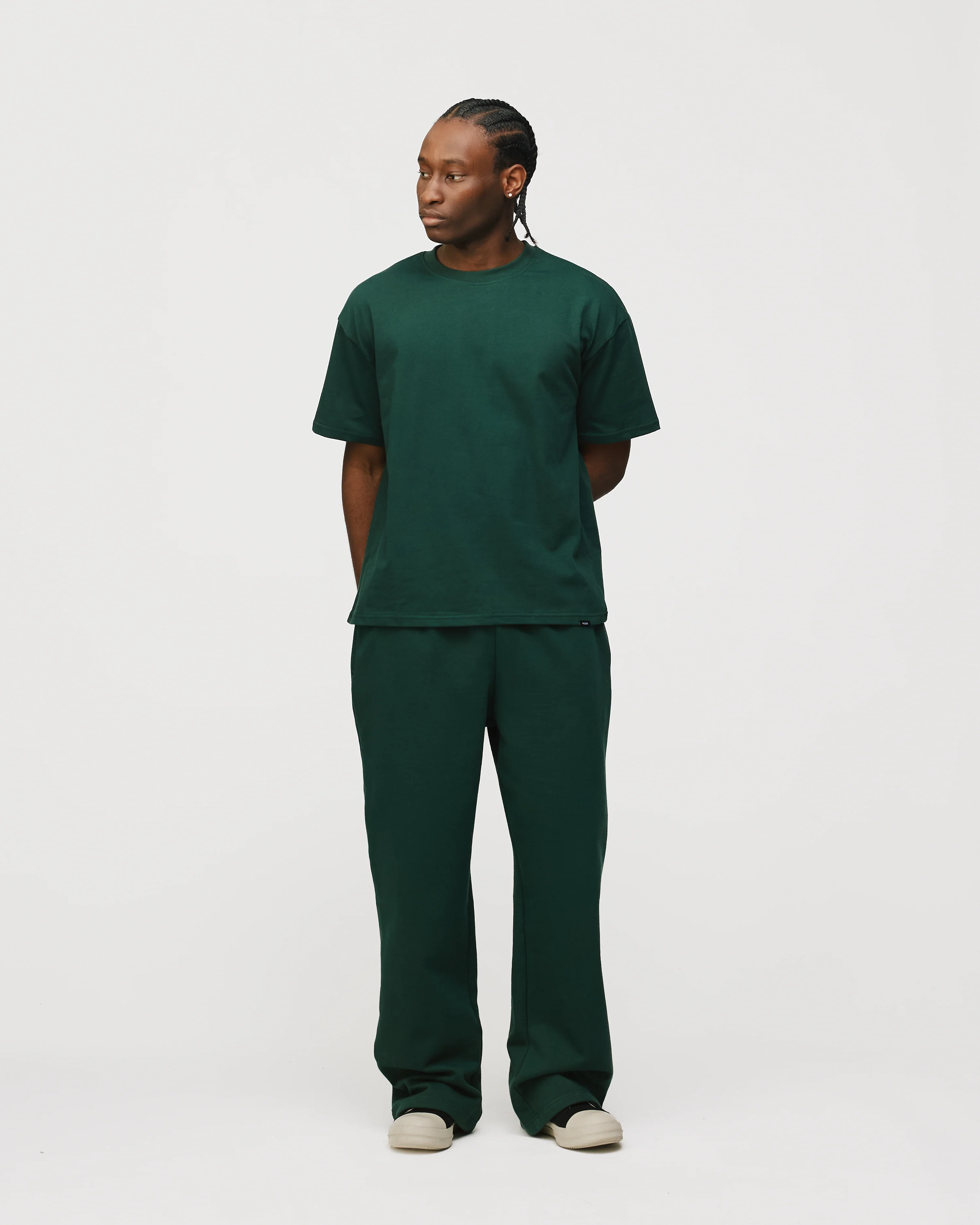 Drop Shoulder T-Shirt - Forest Green - Image 4