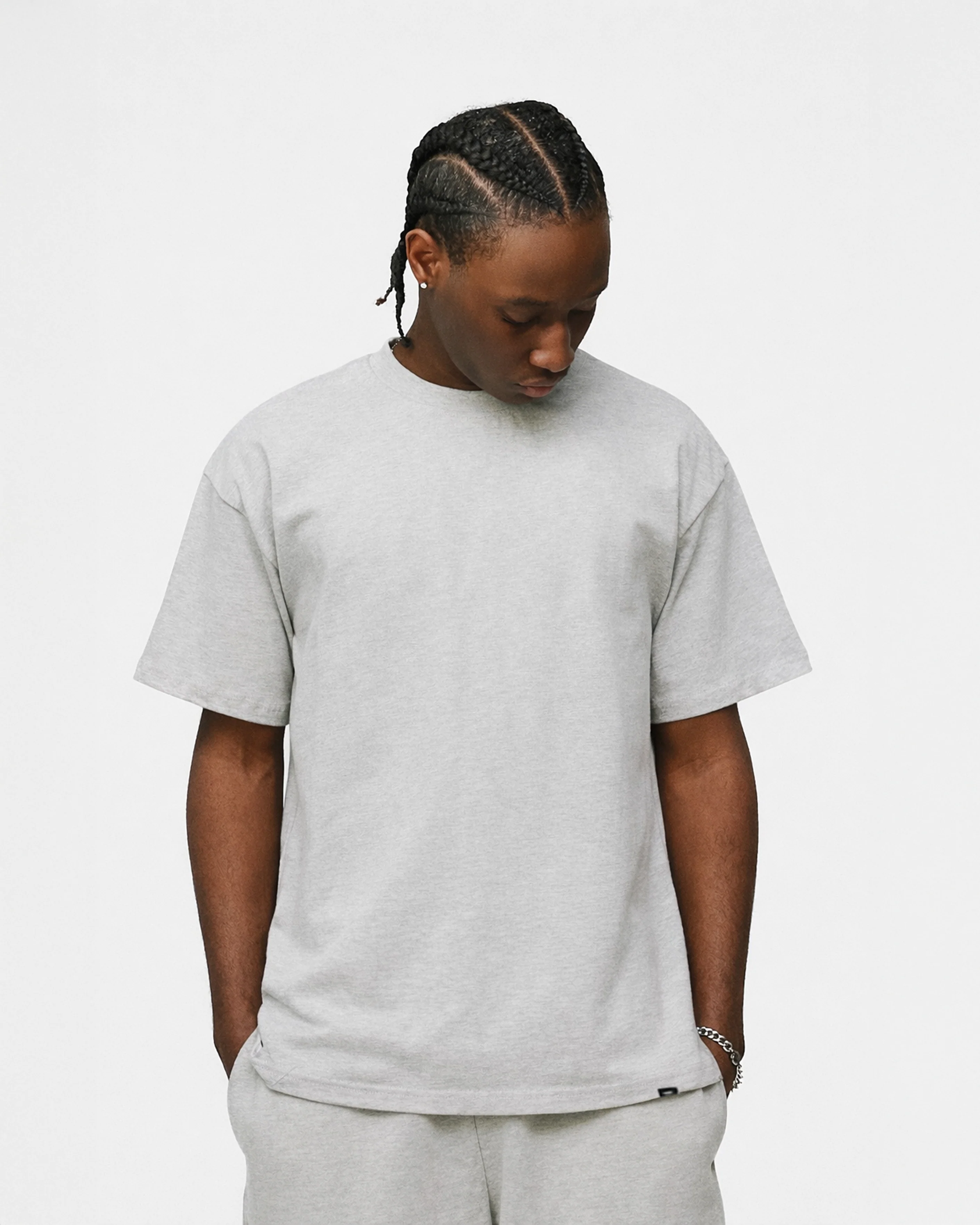 Drop Shoulder T-Shirt - Grey - Image 3