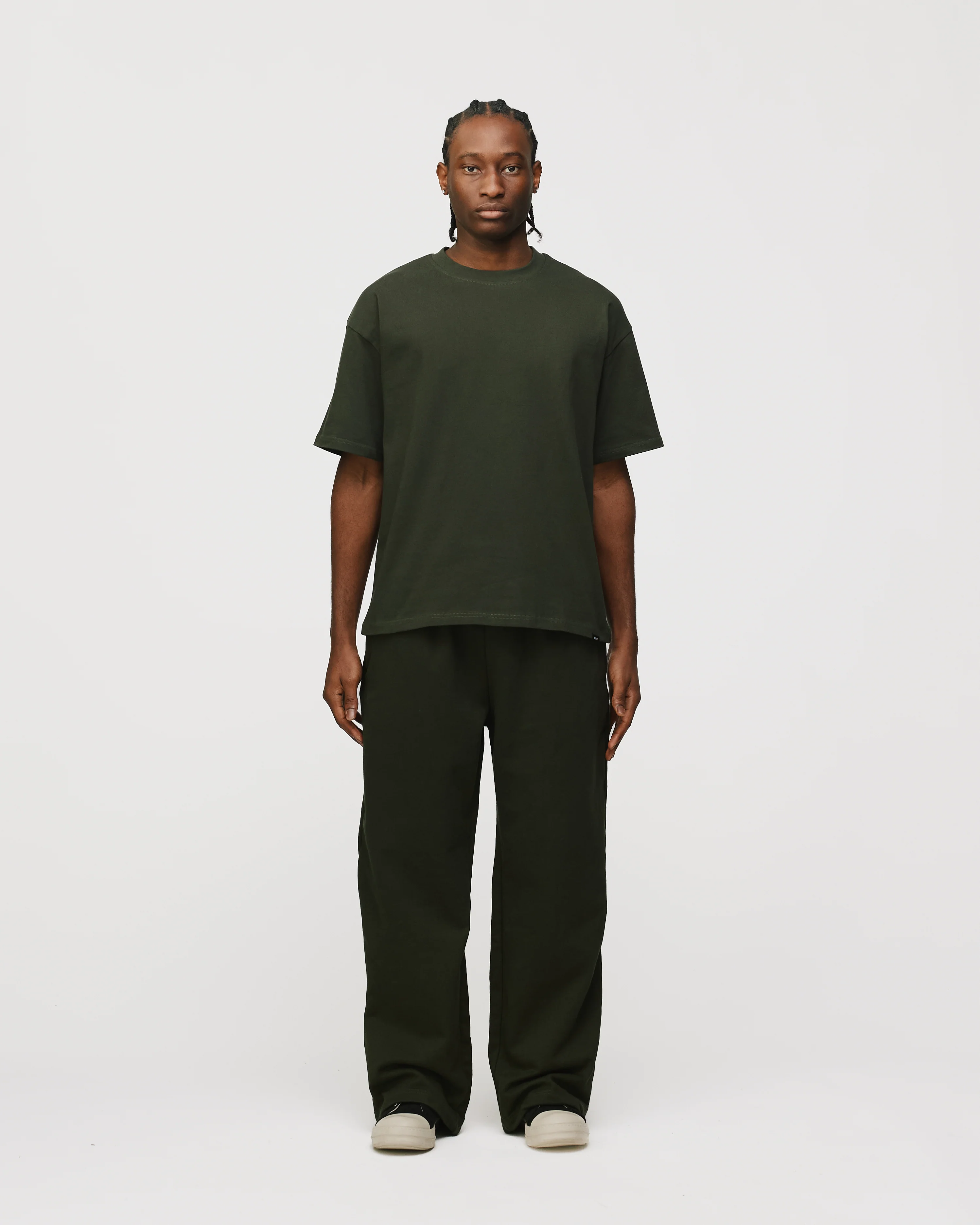 Drop Shoulder T-Shirt - Olive - Image 2
