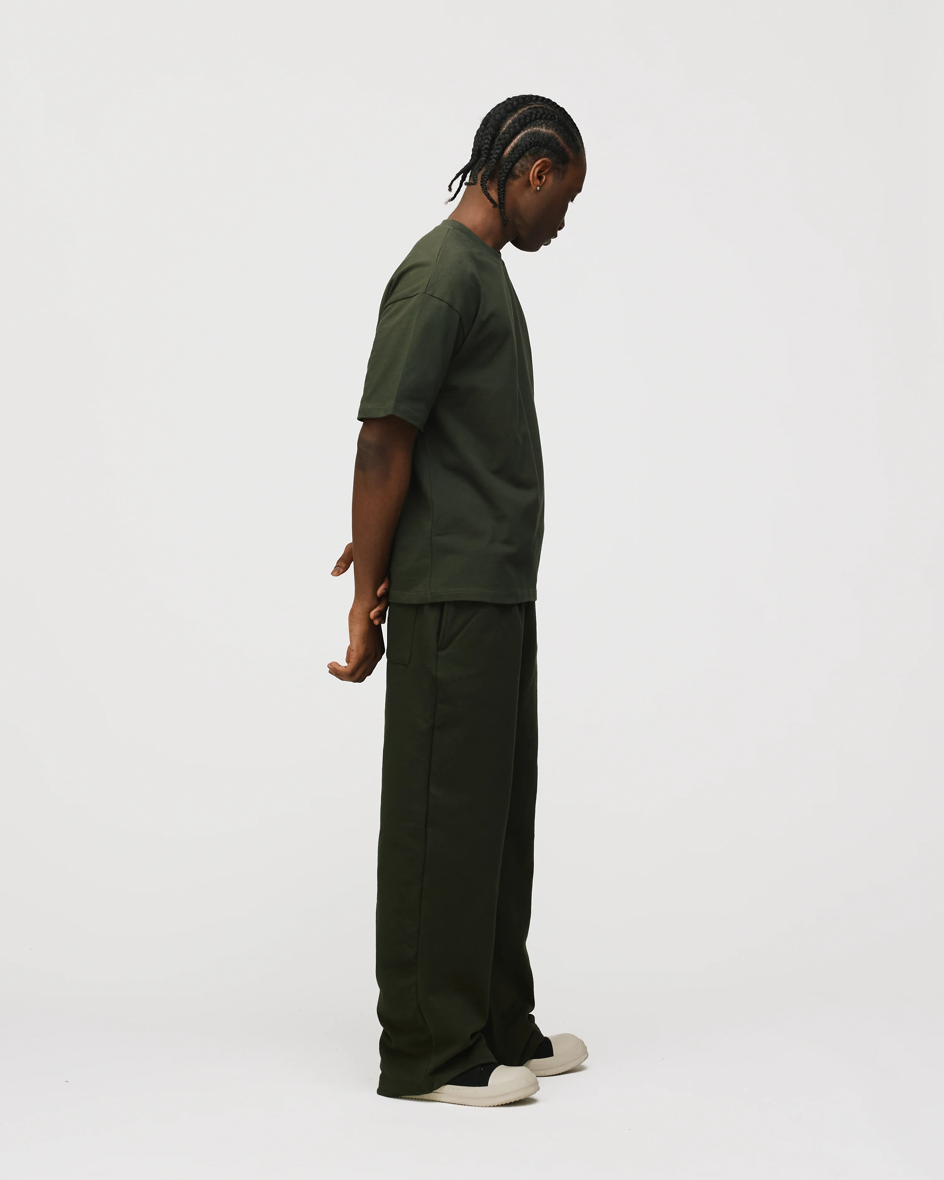 Drop Shoulder T-Shirt - Olive - Image 6