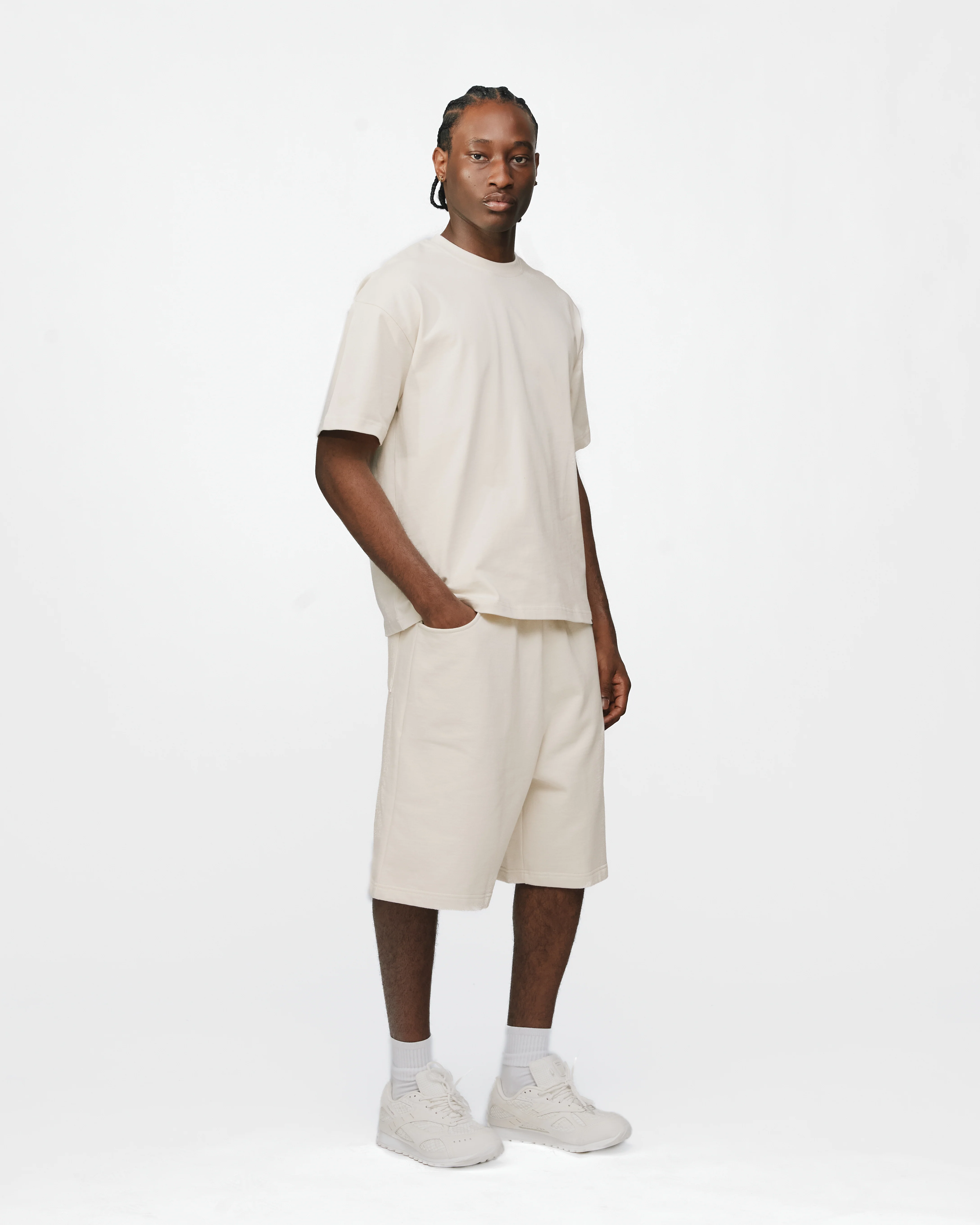 Drop Shoulder T-Shirt - Oyster - Image 4
