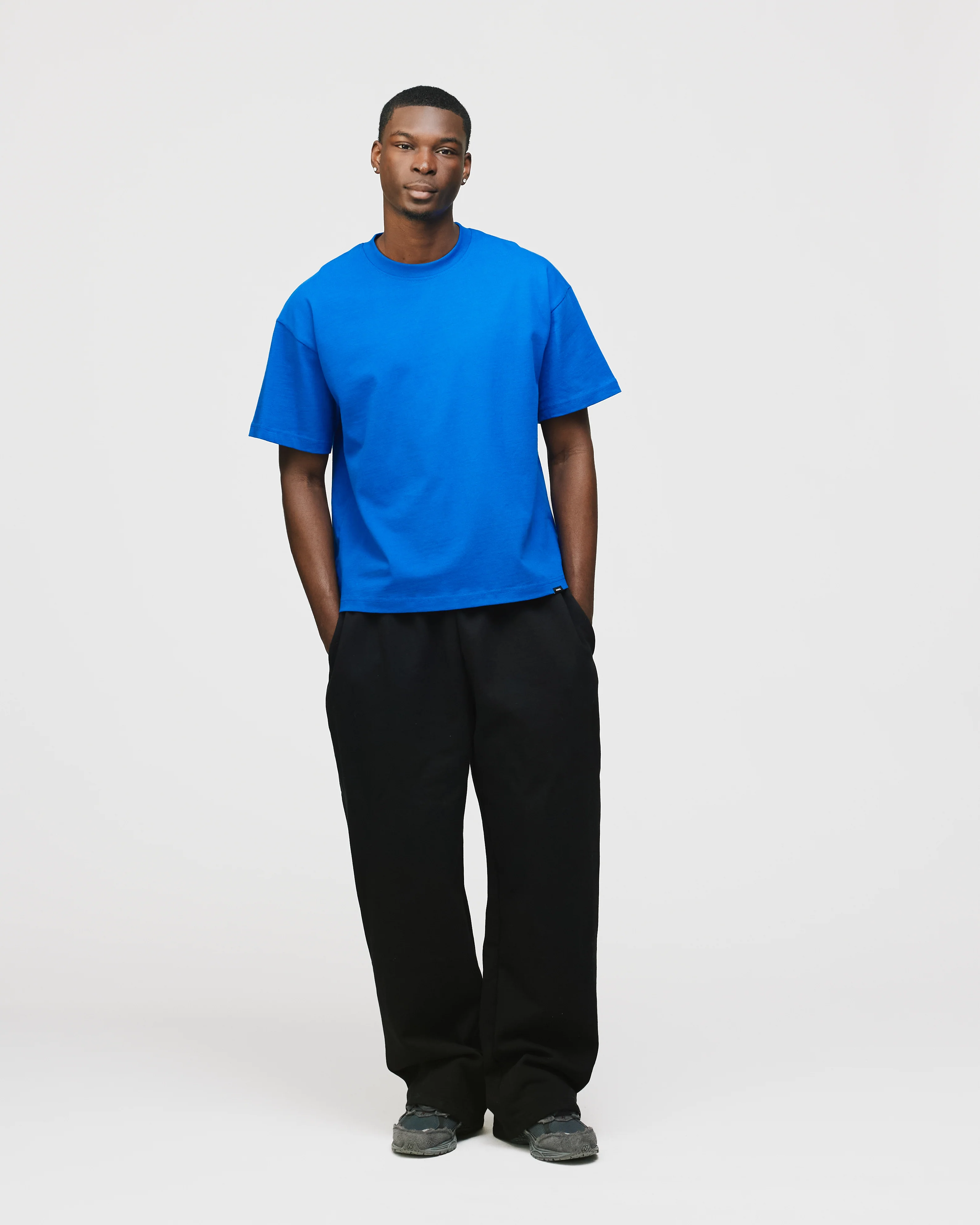 Drop Shoulder T-Shirt - Royal Blue - Image 4